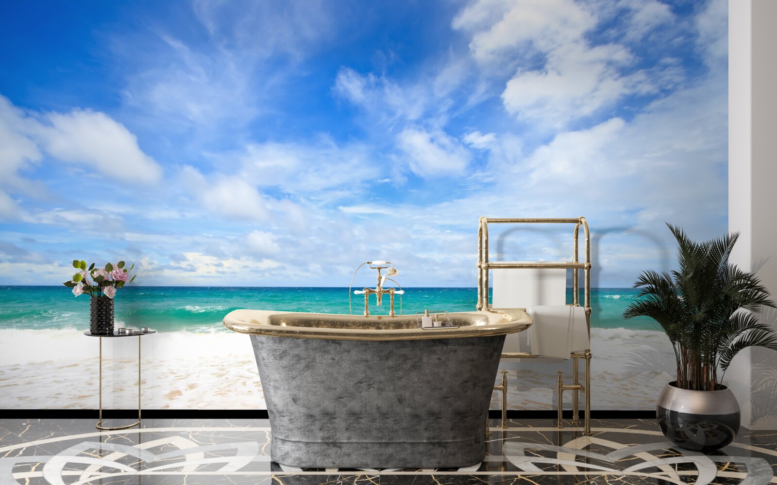 Fototapeta nekonečné modré rozlohy oceánu a pobrežia