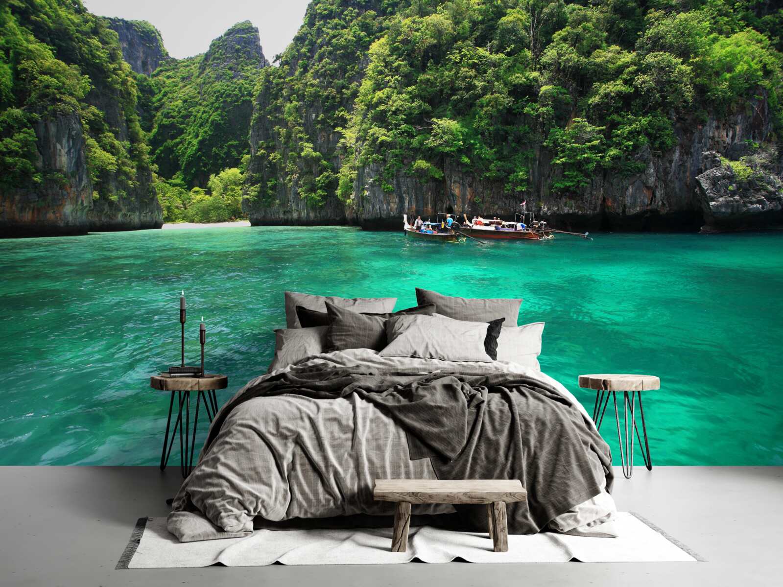 Fototapeta tyrkysové vody a smaragdové horské otovy