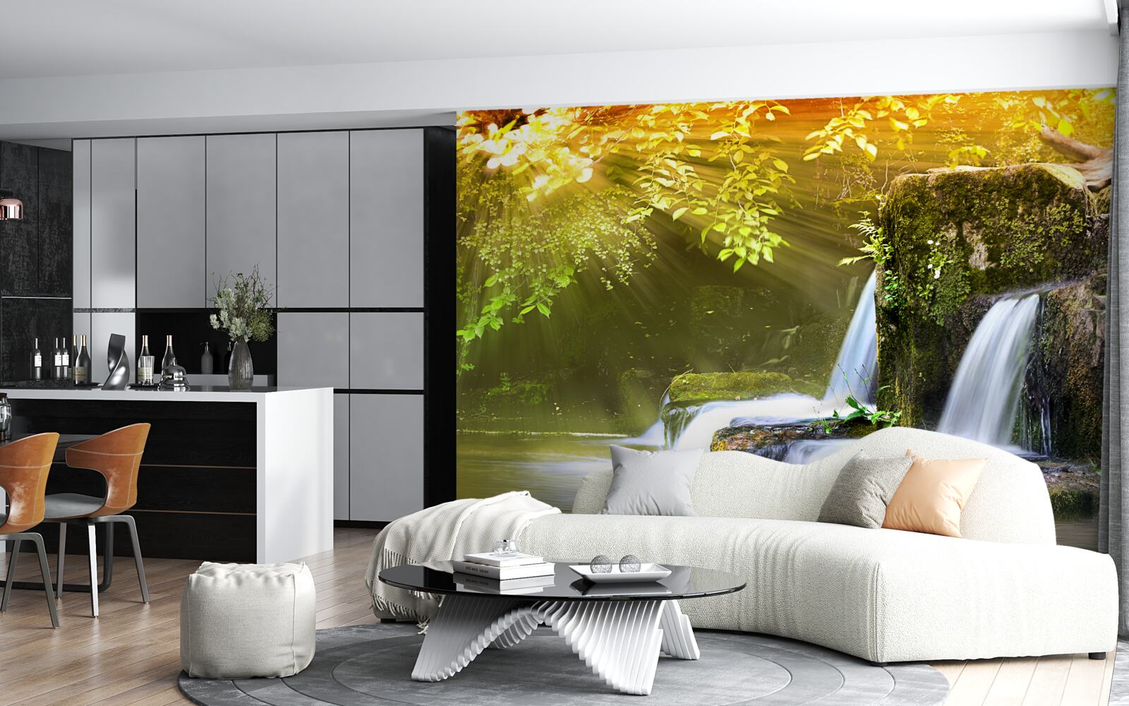 Fototapeta vodopád padajúci na soľ