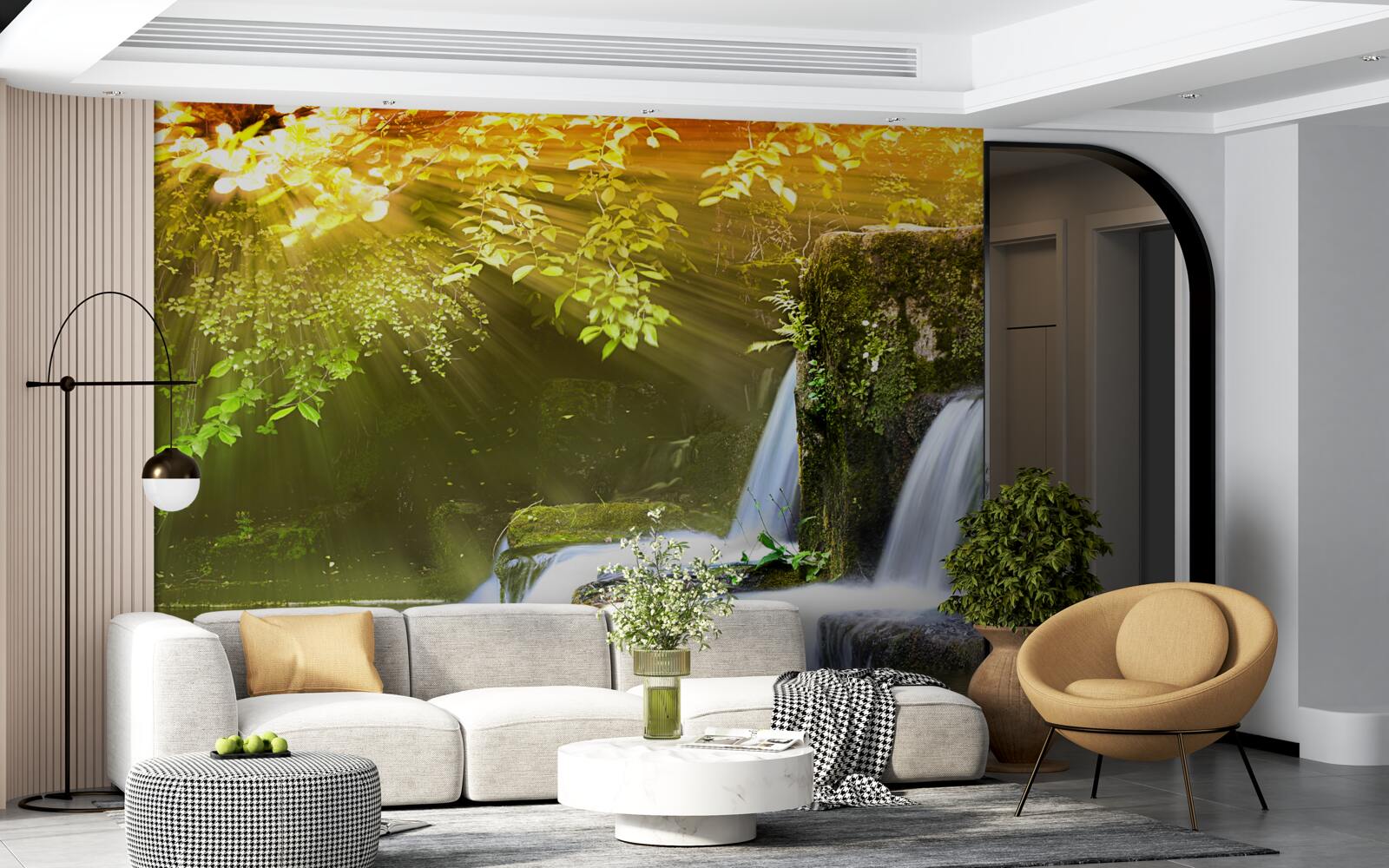 Fototapeta vodopád padajúci na soľ