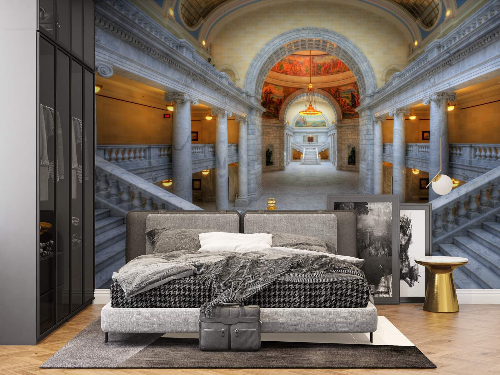 Fototapeta séria schodísk s oblúkovými ramenami