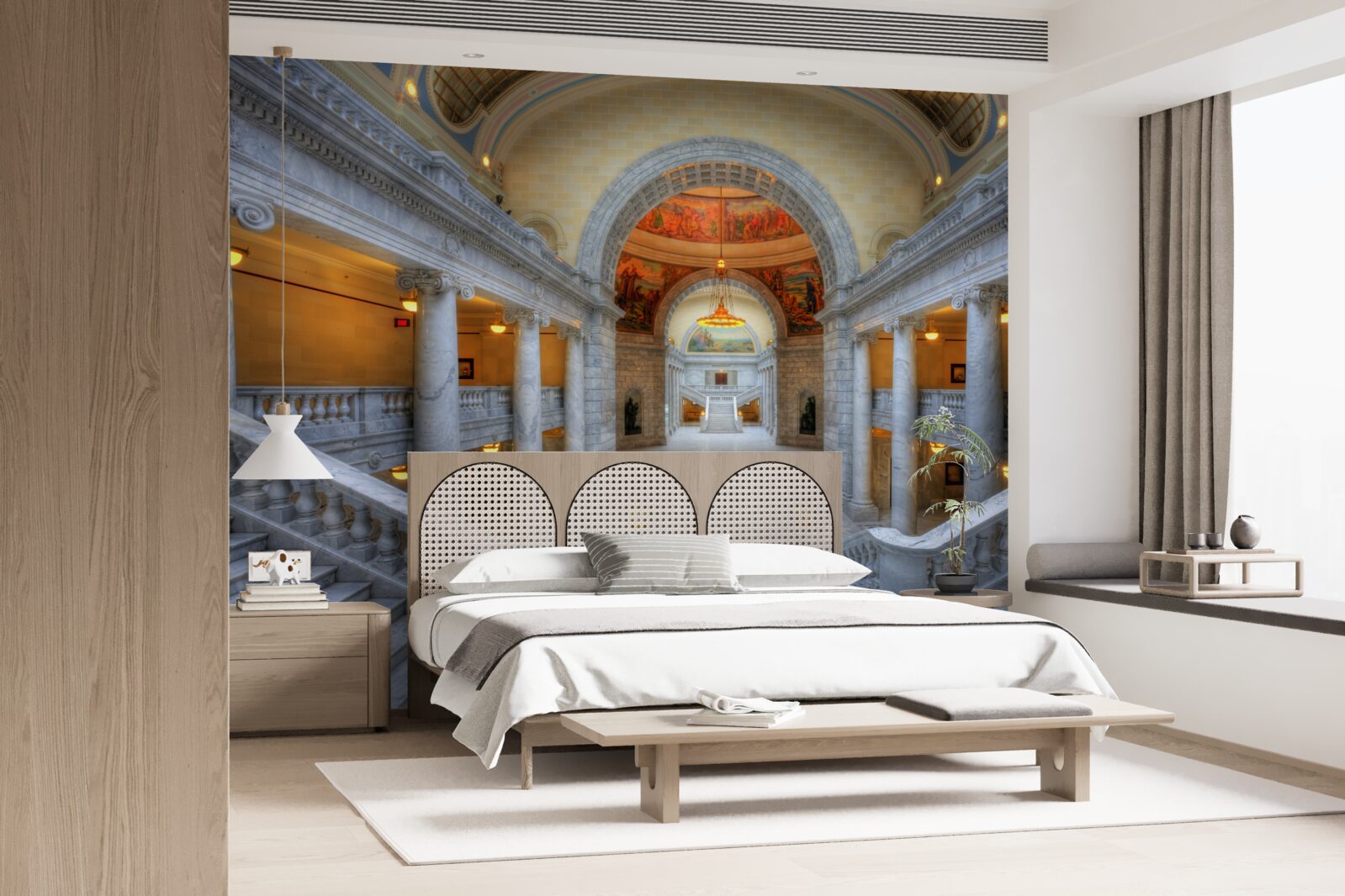 Fototapeta séria schodísk s oblúkovými ramenami