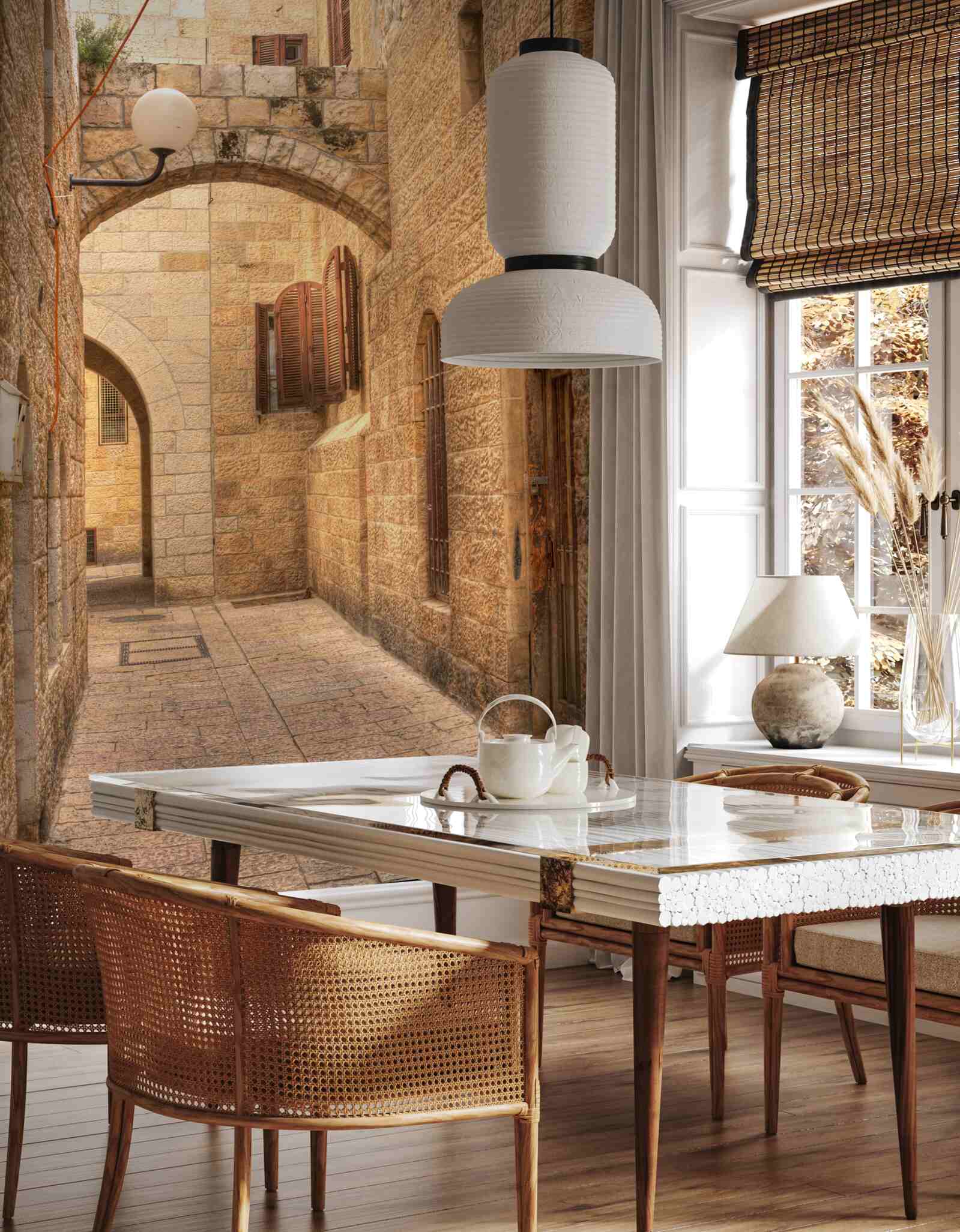 Fototapeta kamenný oblúk v historickej časti mesta