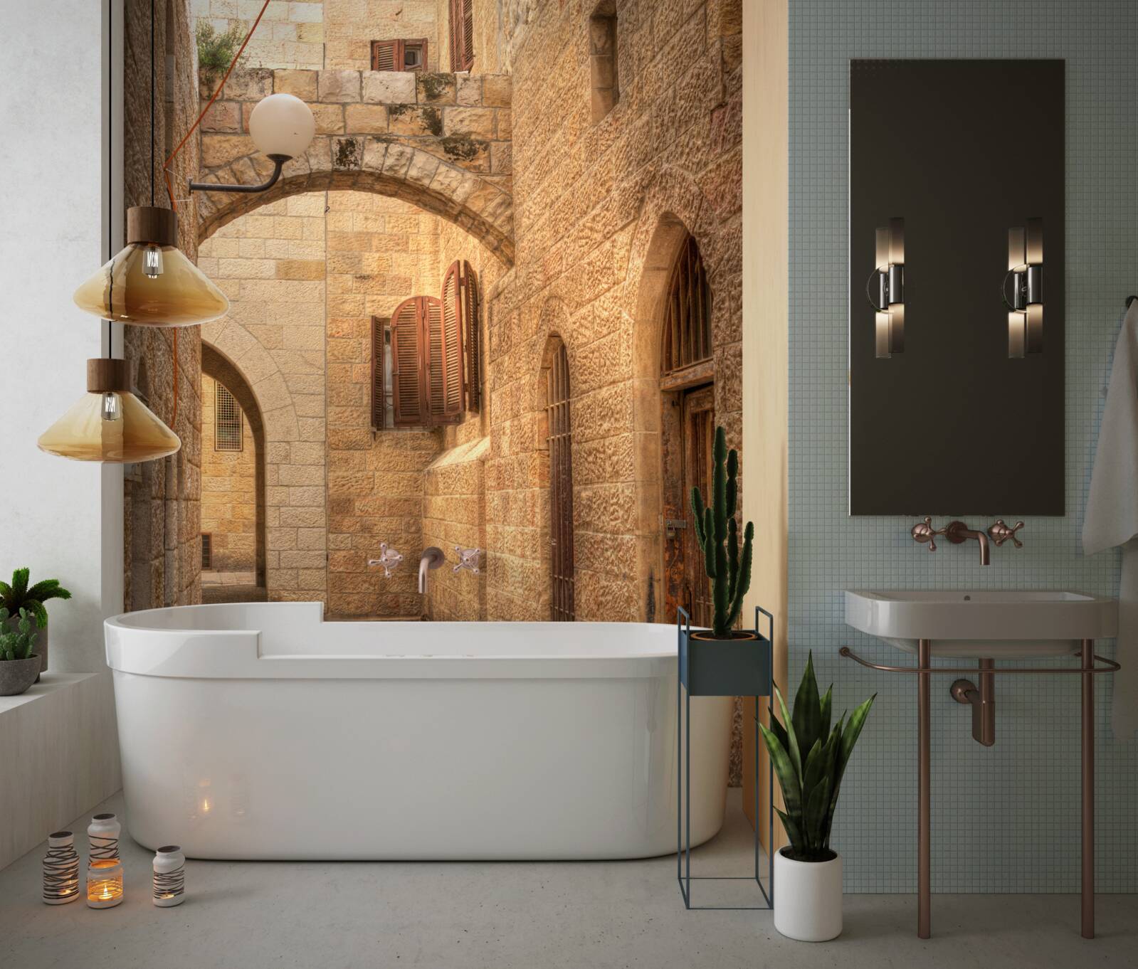 Fototapeta kamenný oblúk v historickej časti mesta