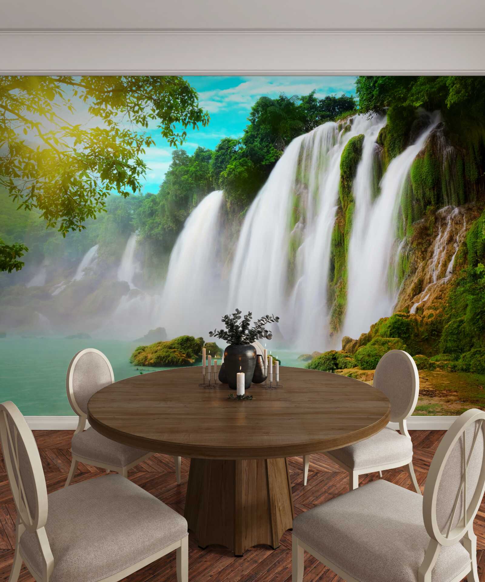 Fototapeta hlasný vodopád trblietajúci sú na soli