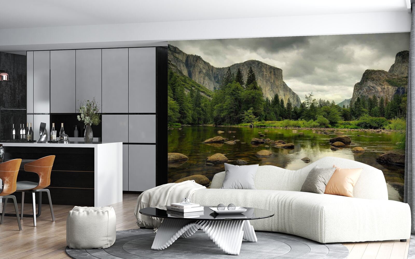 Fototapeta ešte hladina horského jazera