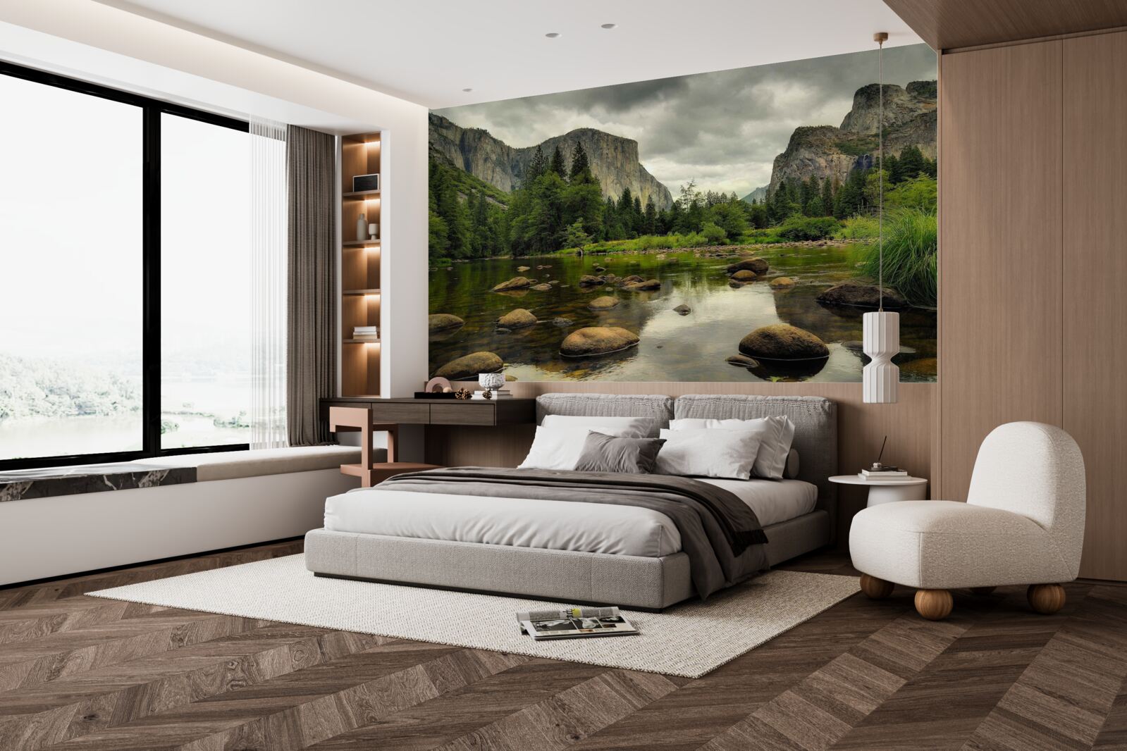 Fototapeta ešte hladina horského jazera