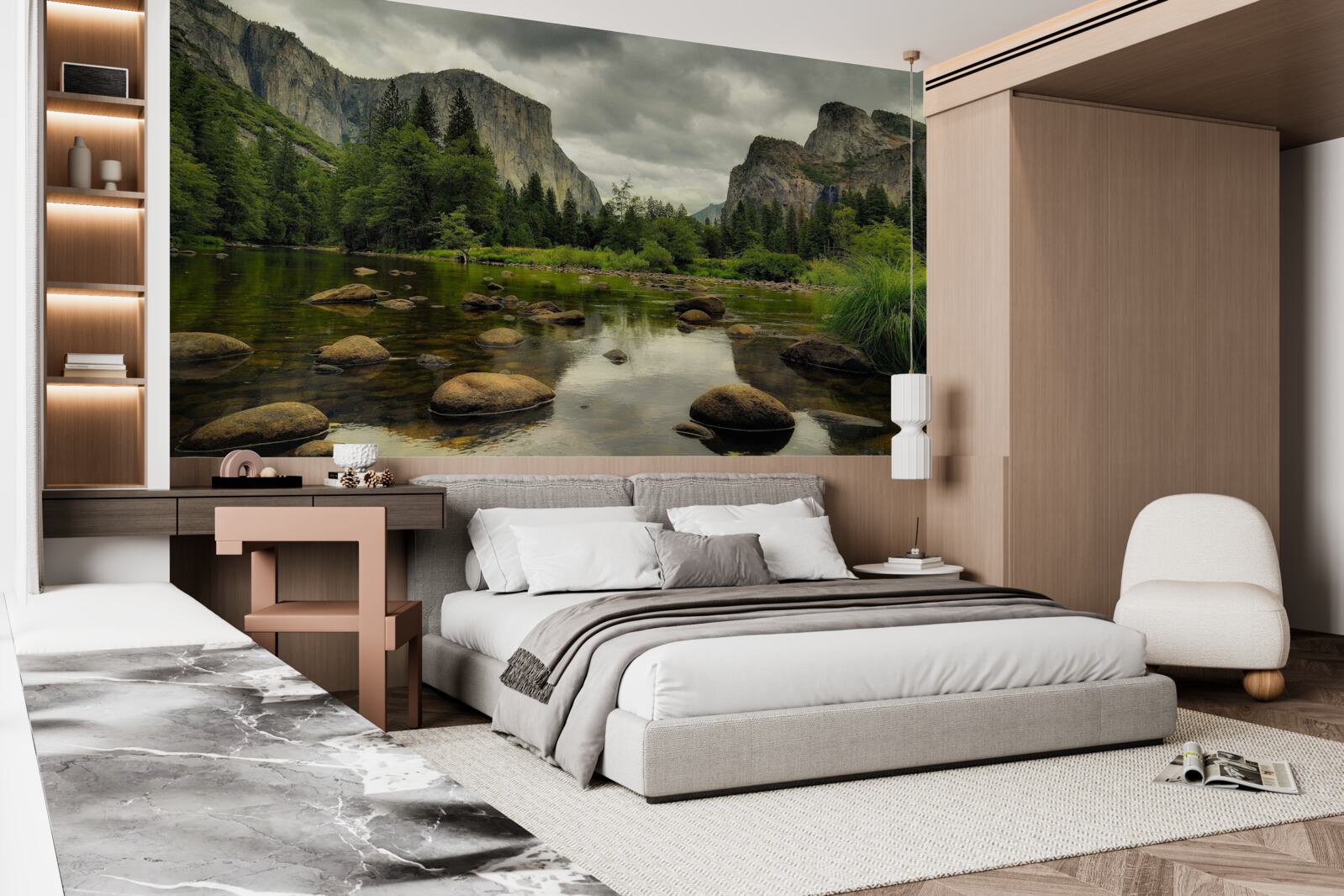 Fototapeta ešte hladina horského jazera