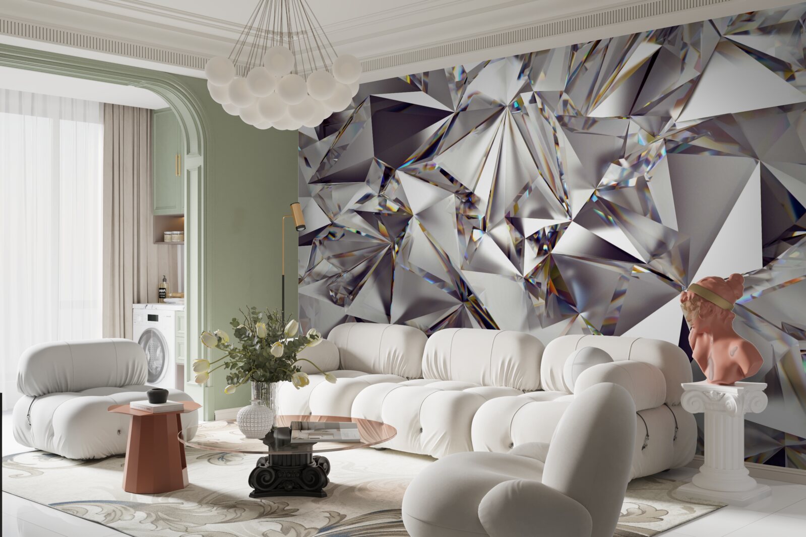 Fototapeta abstrakcia geometrických útvarov