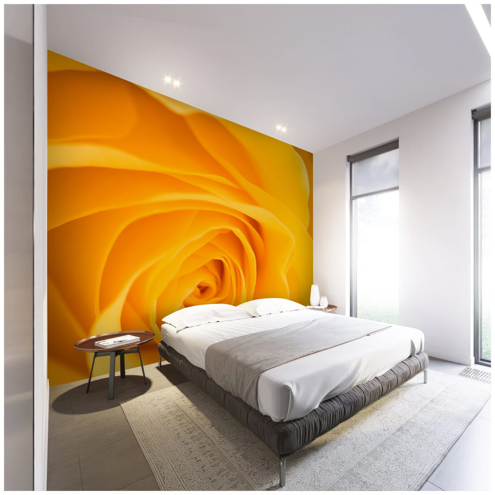 Fototapeta svieži žltý kvet ruže