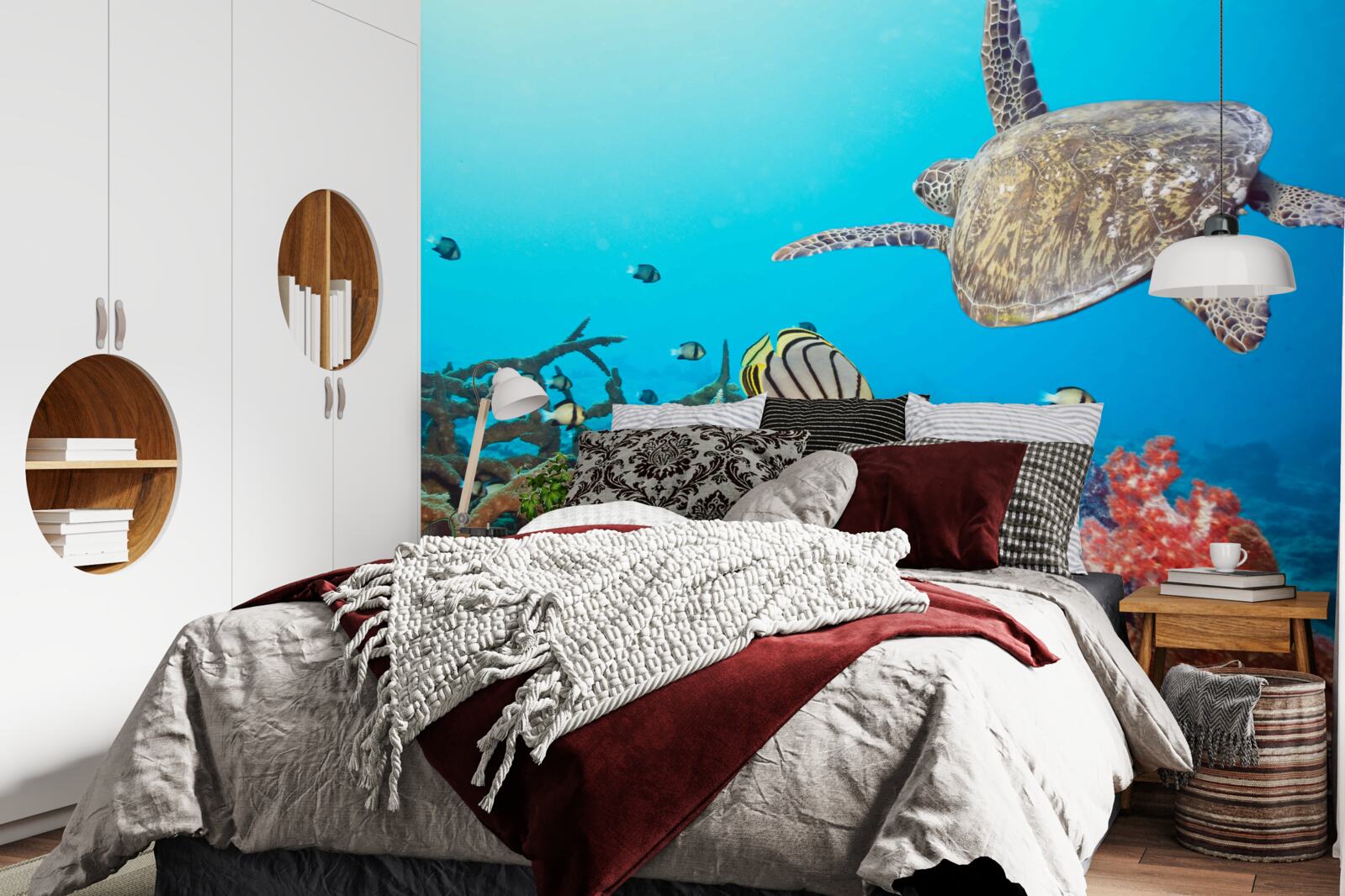 Fototapeta obyvatelia hlbín modrej vodnej hladiny