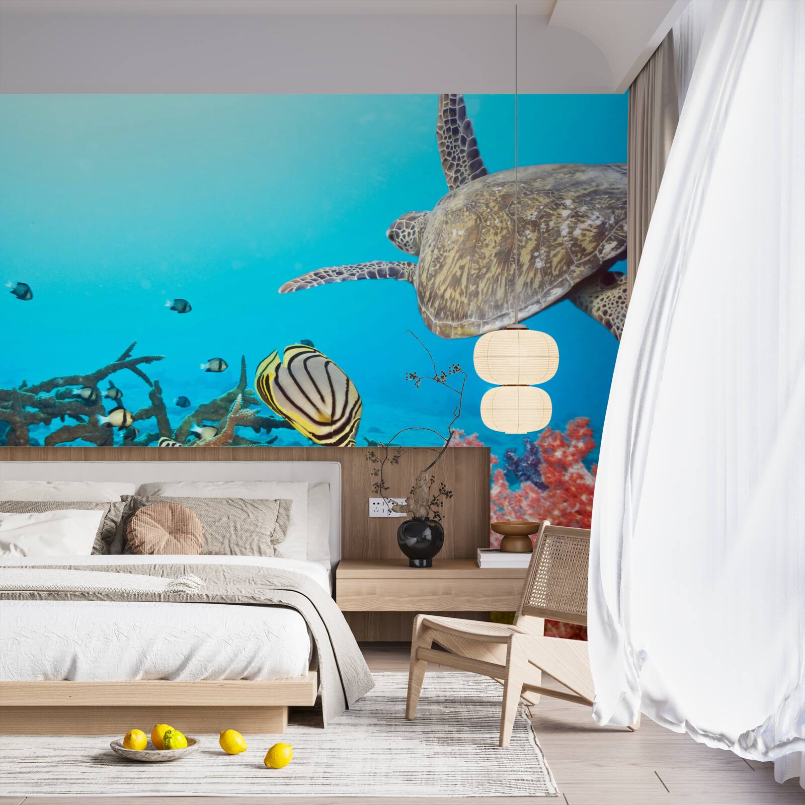 Fototapeta obyvatelia hlbín modrej vodnej hladiny