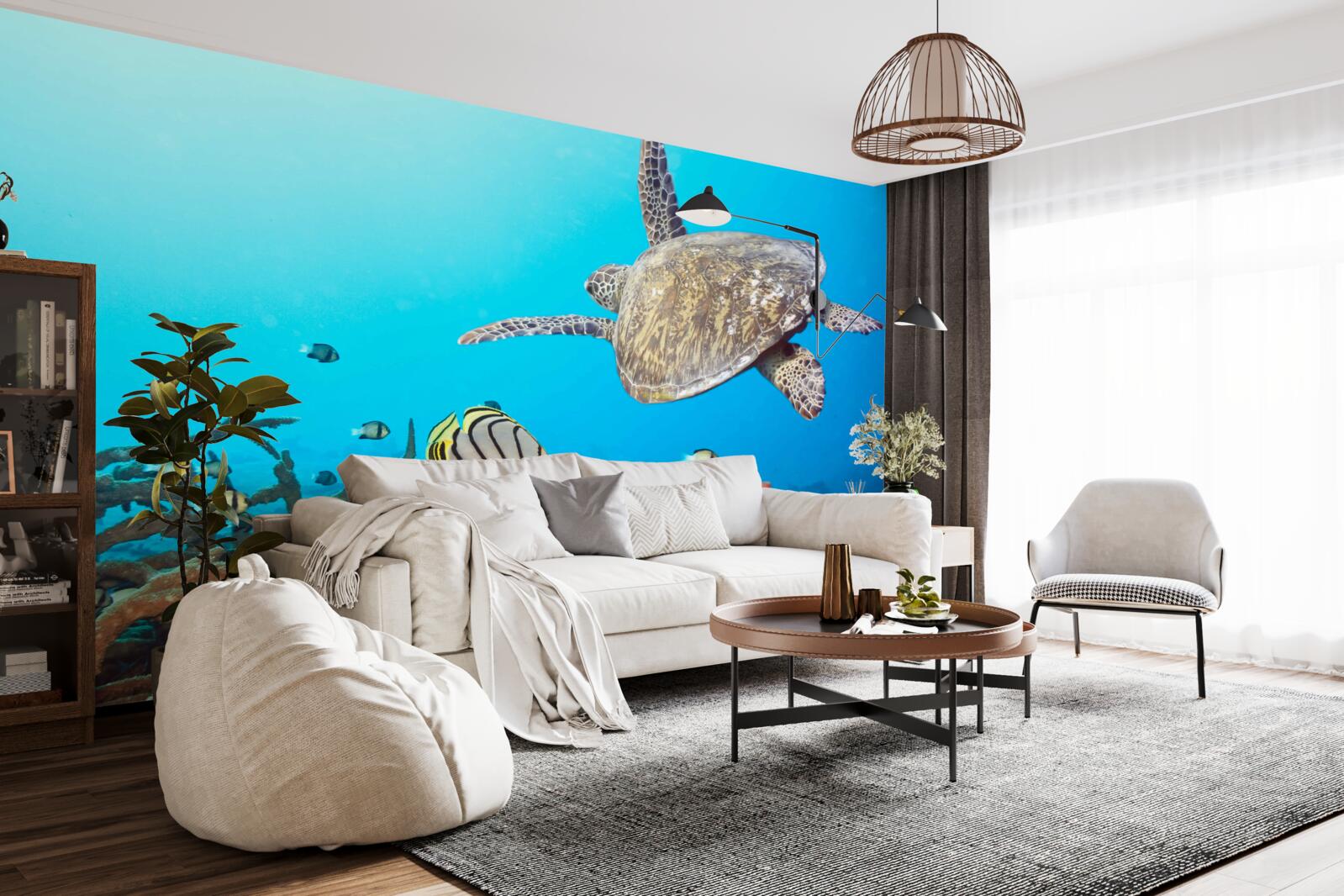 Fototapeta obyvatelia hlbín modrej vodnej hladiny