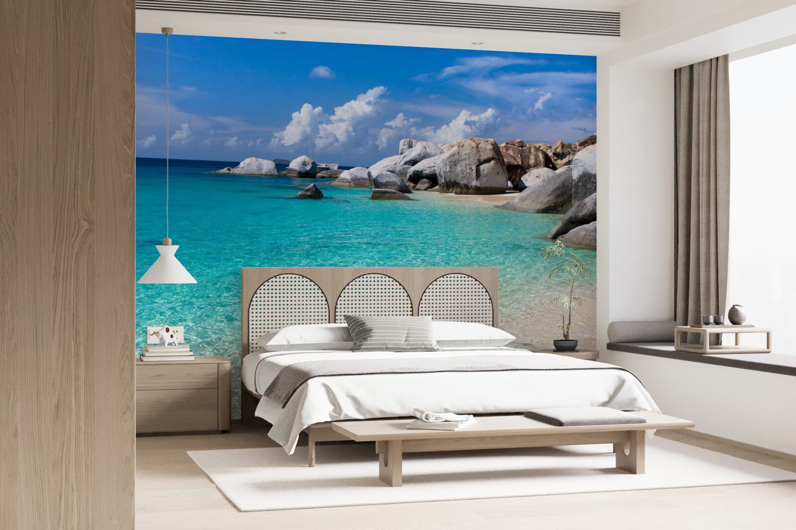 Fototapeta azúrové vody oceánu a piesočnaté pobrežie