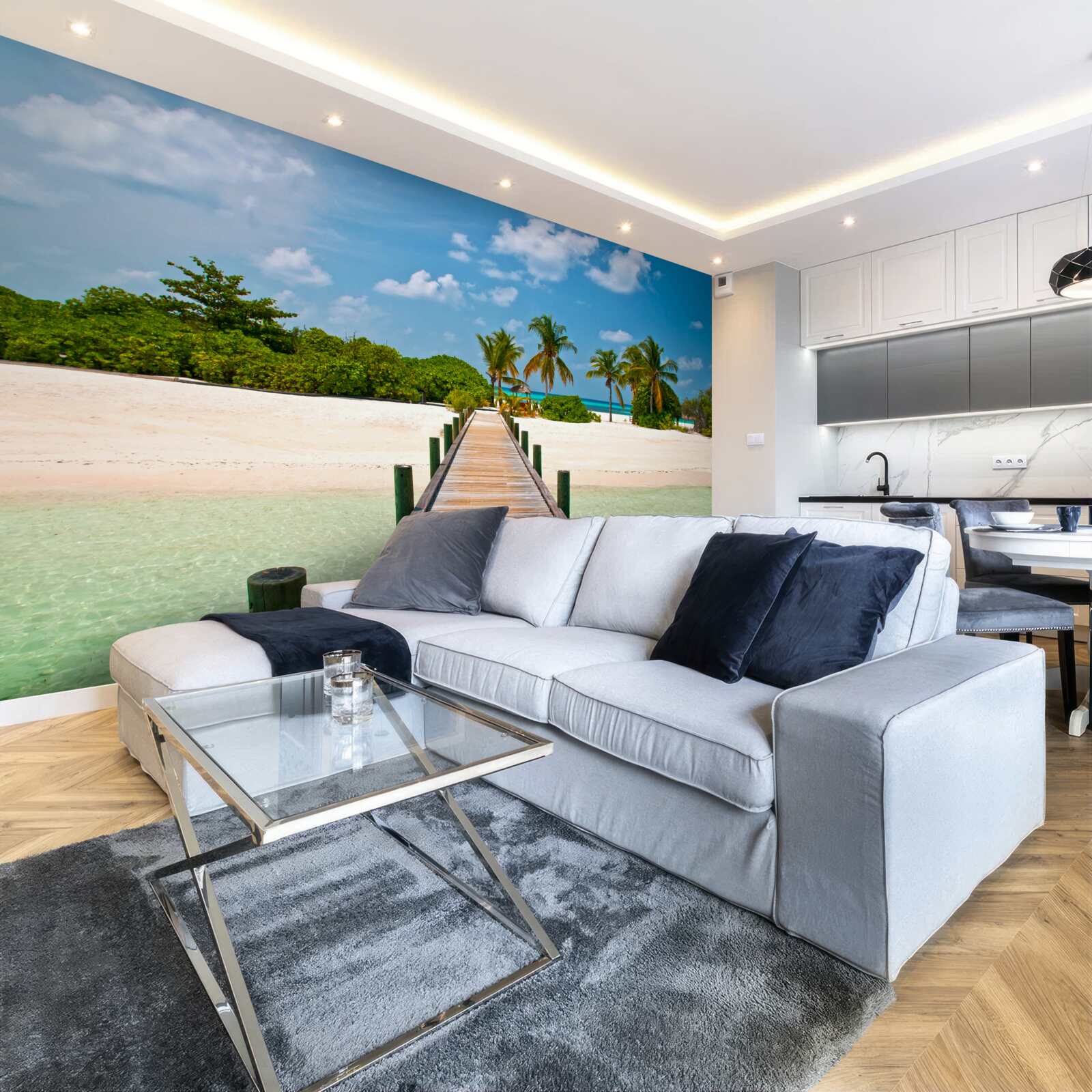 Fototapeta drevené piero na tropickom pobreží