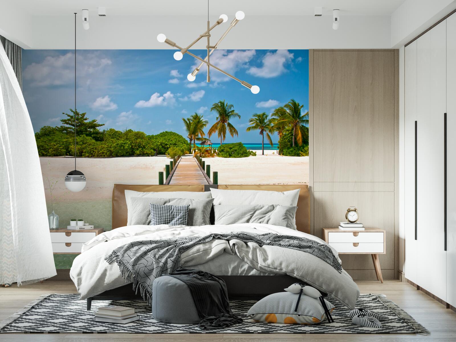 Fototapeta drevené piero na tropickom pobreží