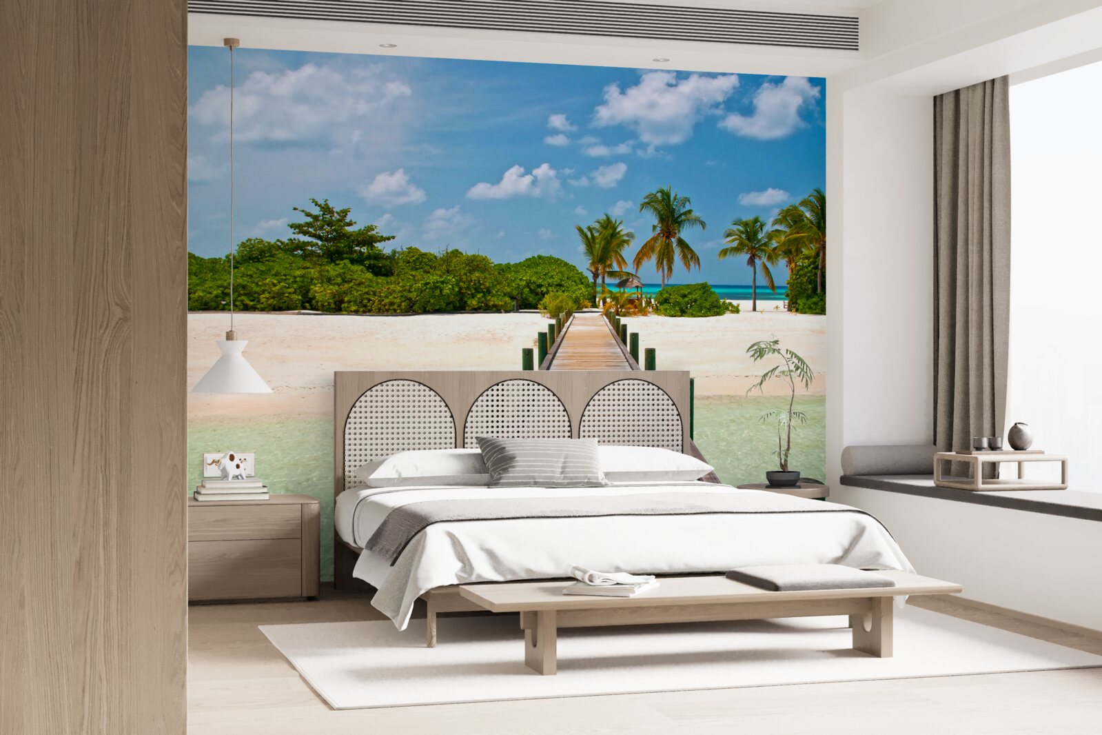 Fototapeta drevené piero na tropickom pobreží