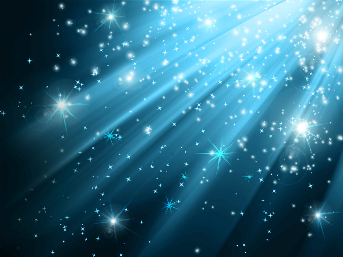 Fototapeta Žiariace lúče mesiaca na oblohe dávkované s hviezdami