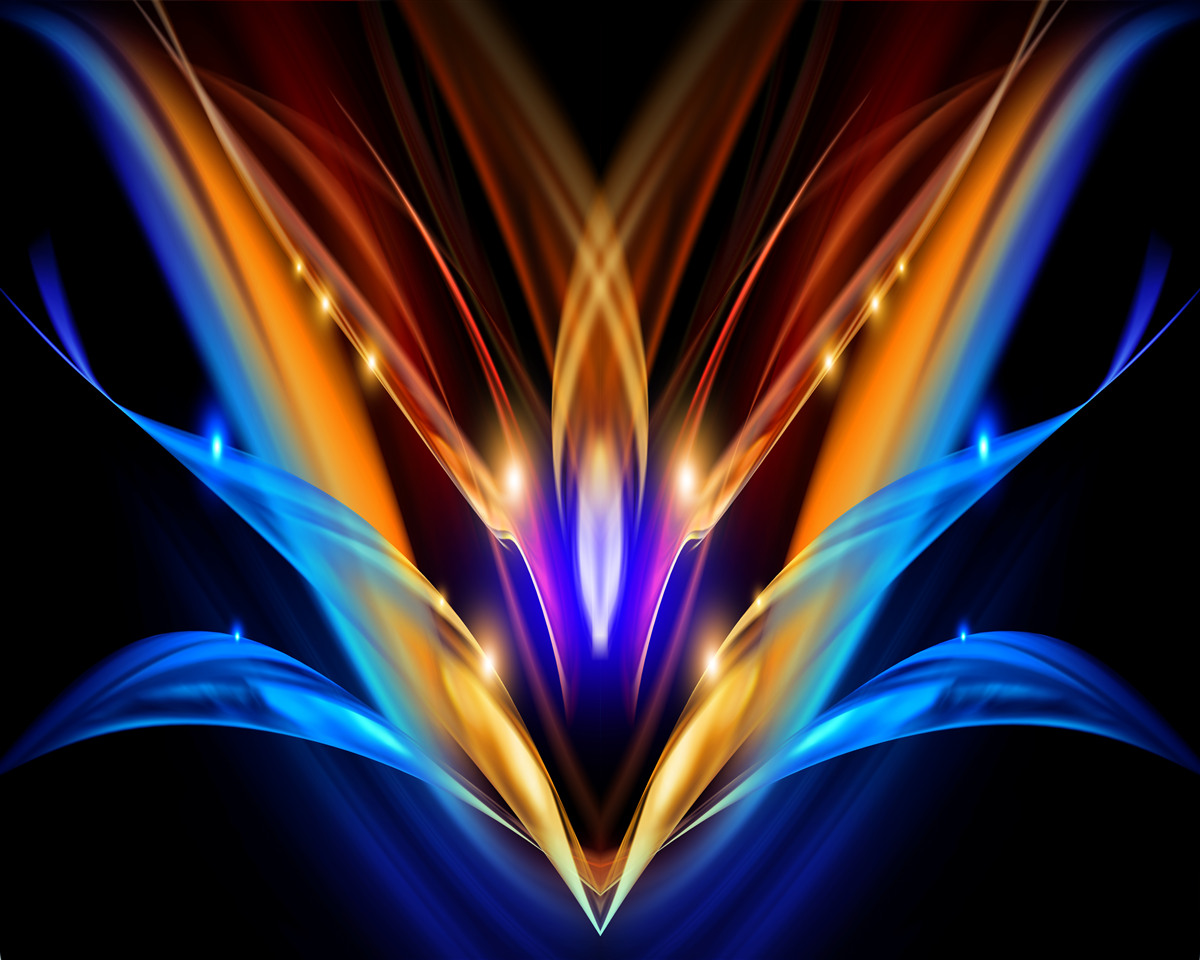 Fototapeta lotus v tme v abstraktnom štýle