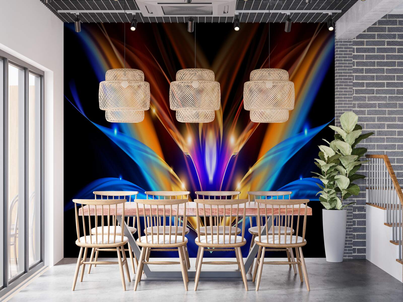 Fototapeta lotus v tme v abstraktnom štýle