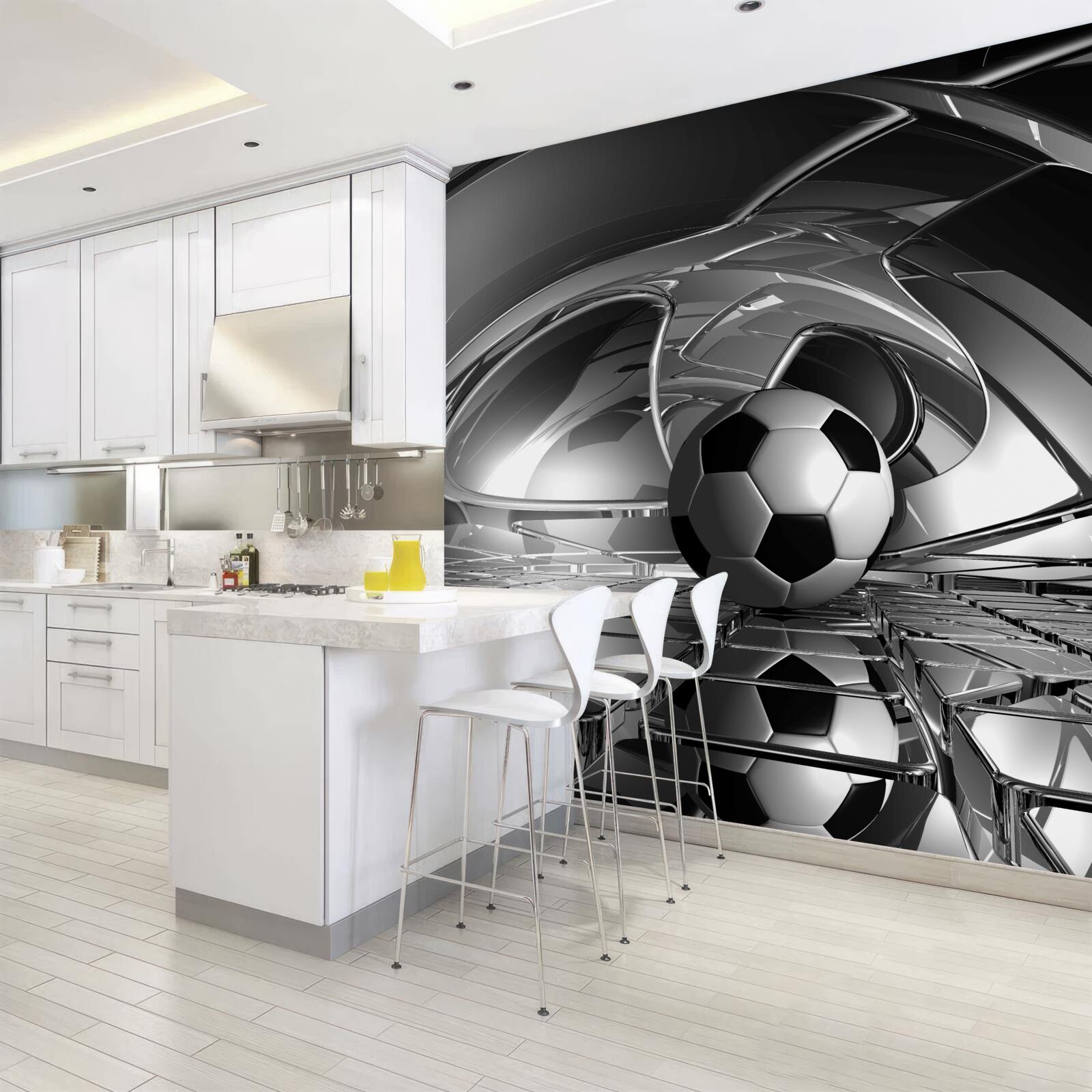 Fototapeta futbalová lopta na sklenenom povrchu