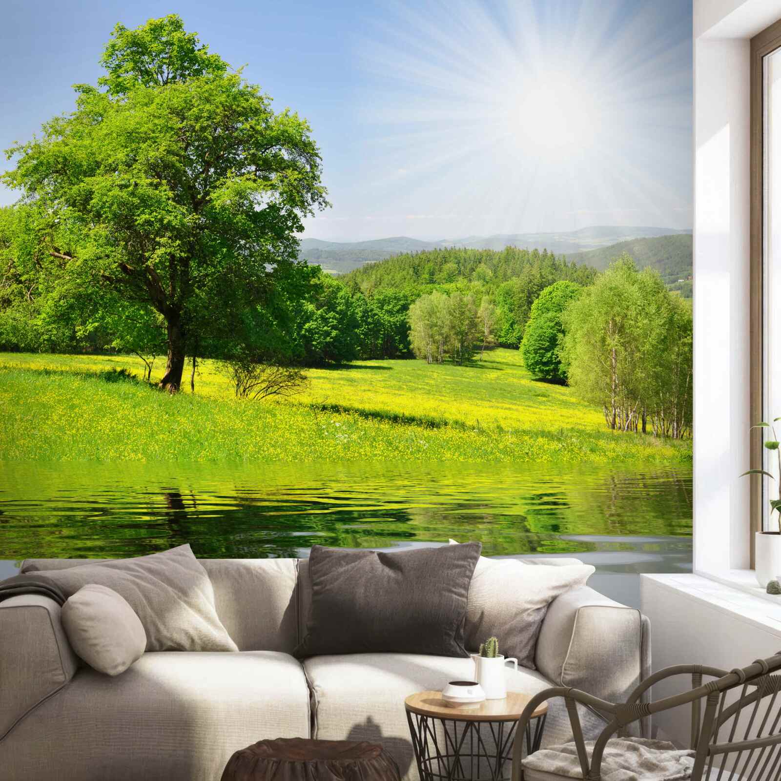 Fototapeta slnečný deň na slnečnej lúke