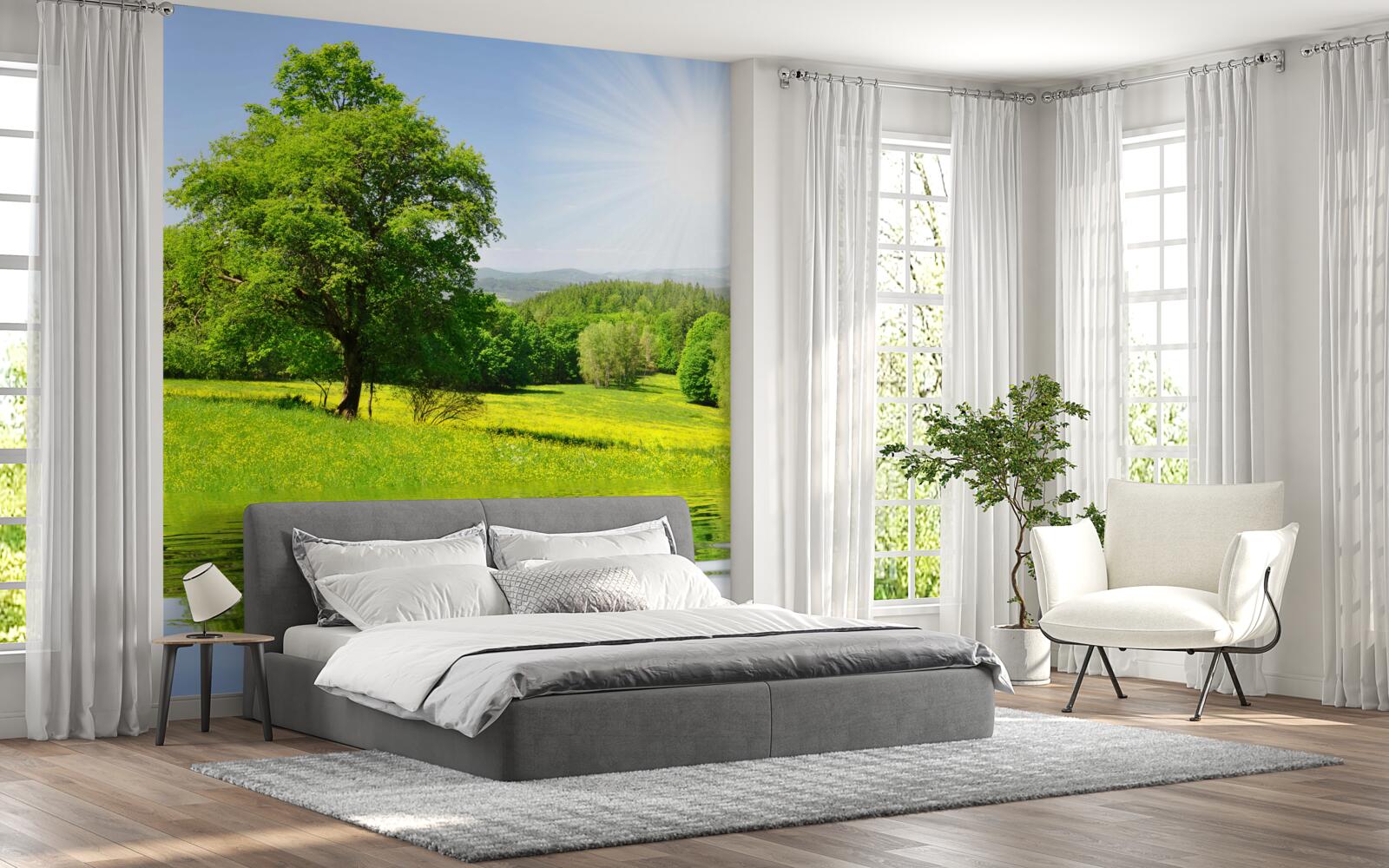 Fototapeta slnečný deň na slnečnej lúke