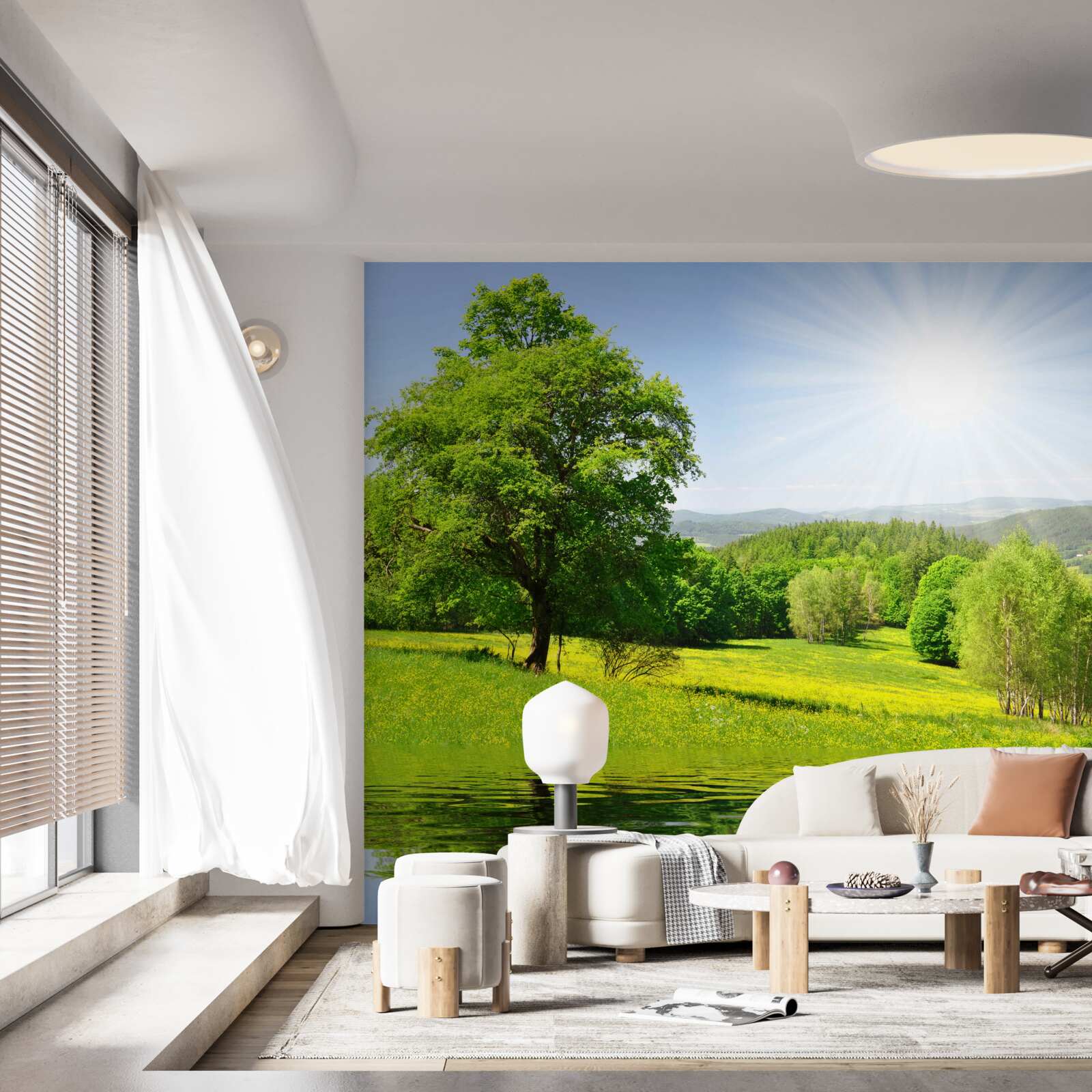 Fototapeta slnečný deň na slnečnej lúke