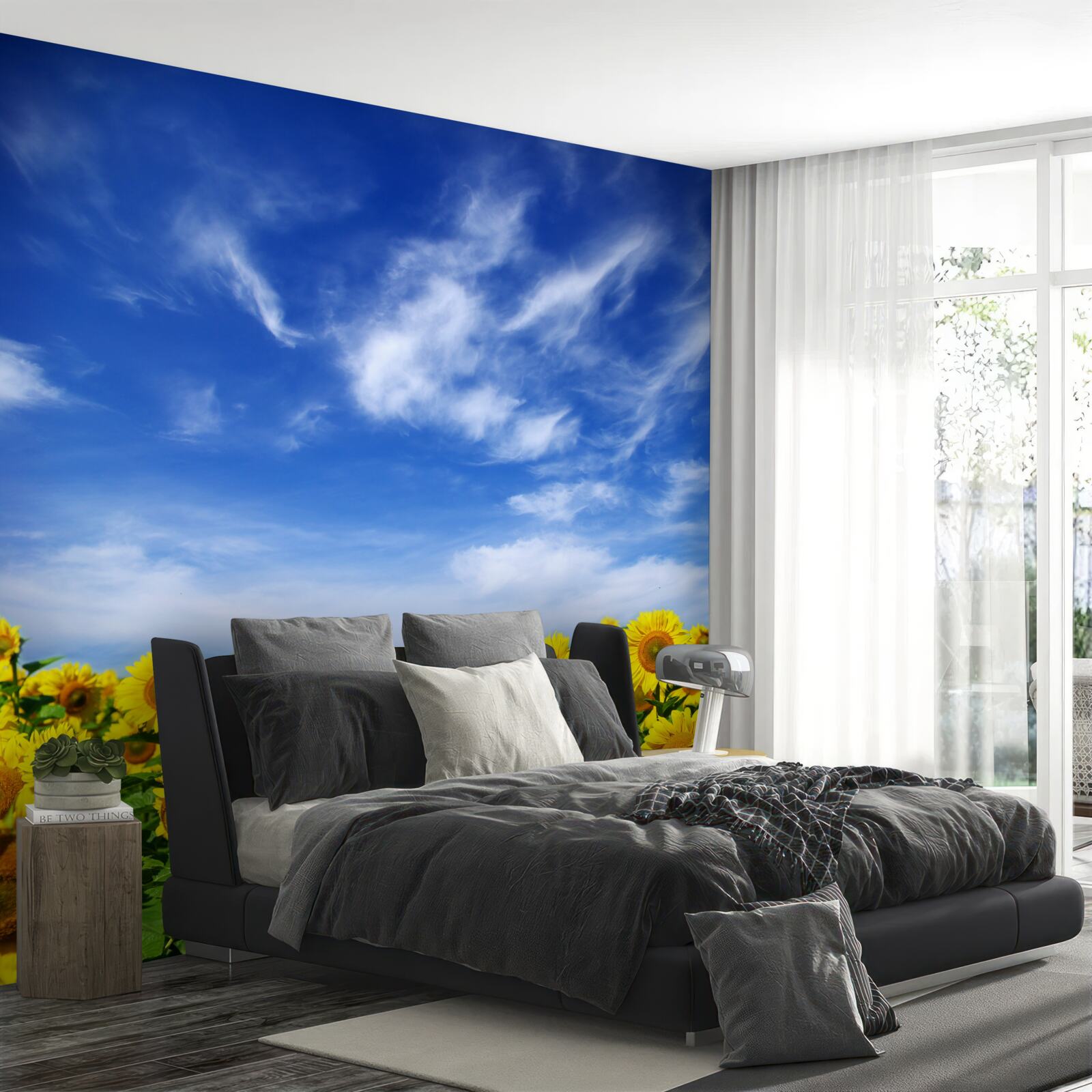 Fototapeta jasné slnko sa javí ako jasné a modré