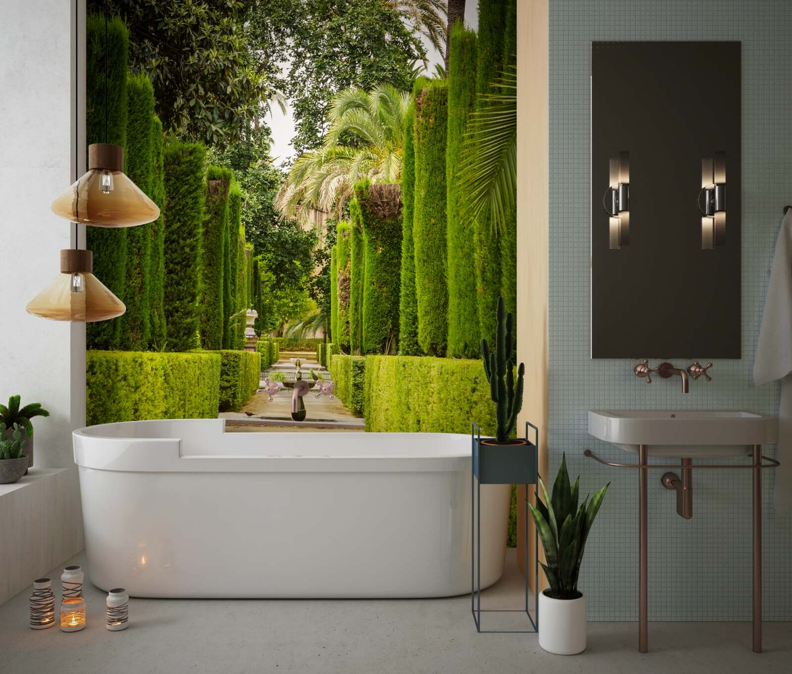 Fototapeta cesta má dobre udržiavanými cyprusmi