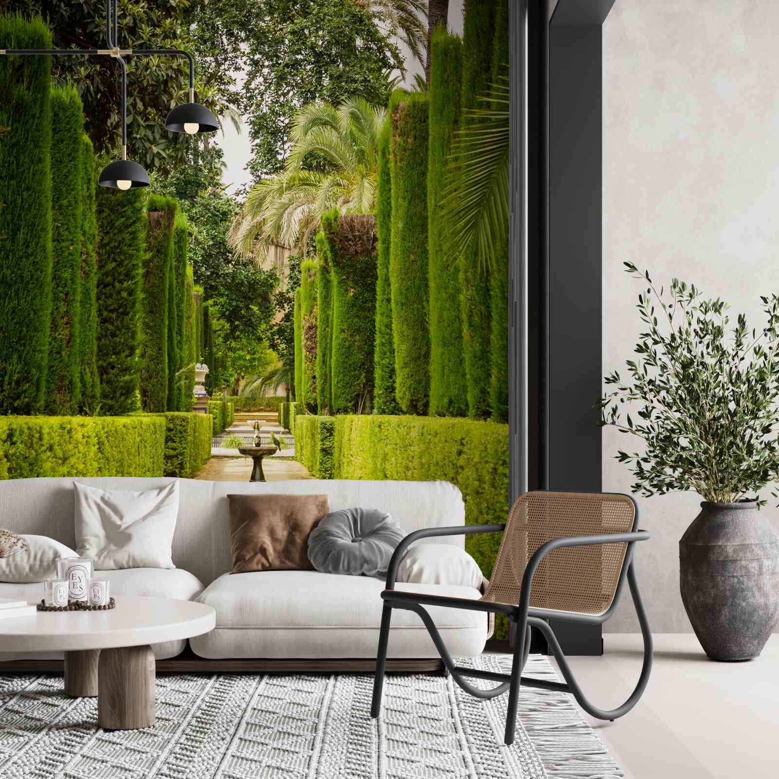 Fototapeta cesta má dobre udržiavanými cyprusmi