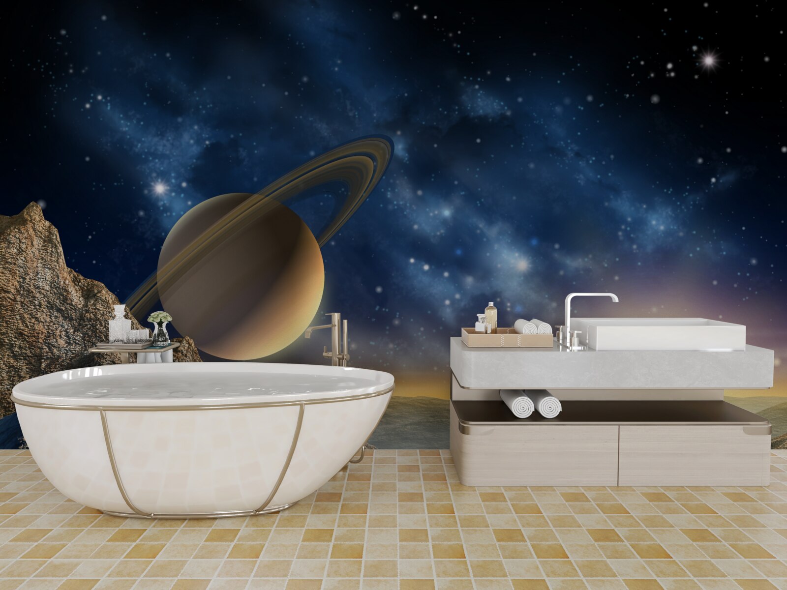 Fototapeta abstrakcie majú planetárne motívy