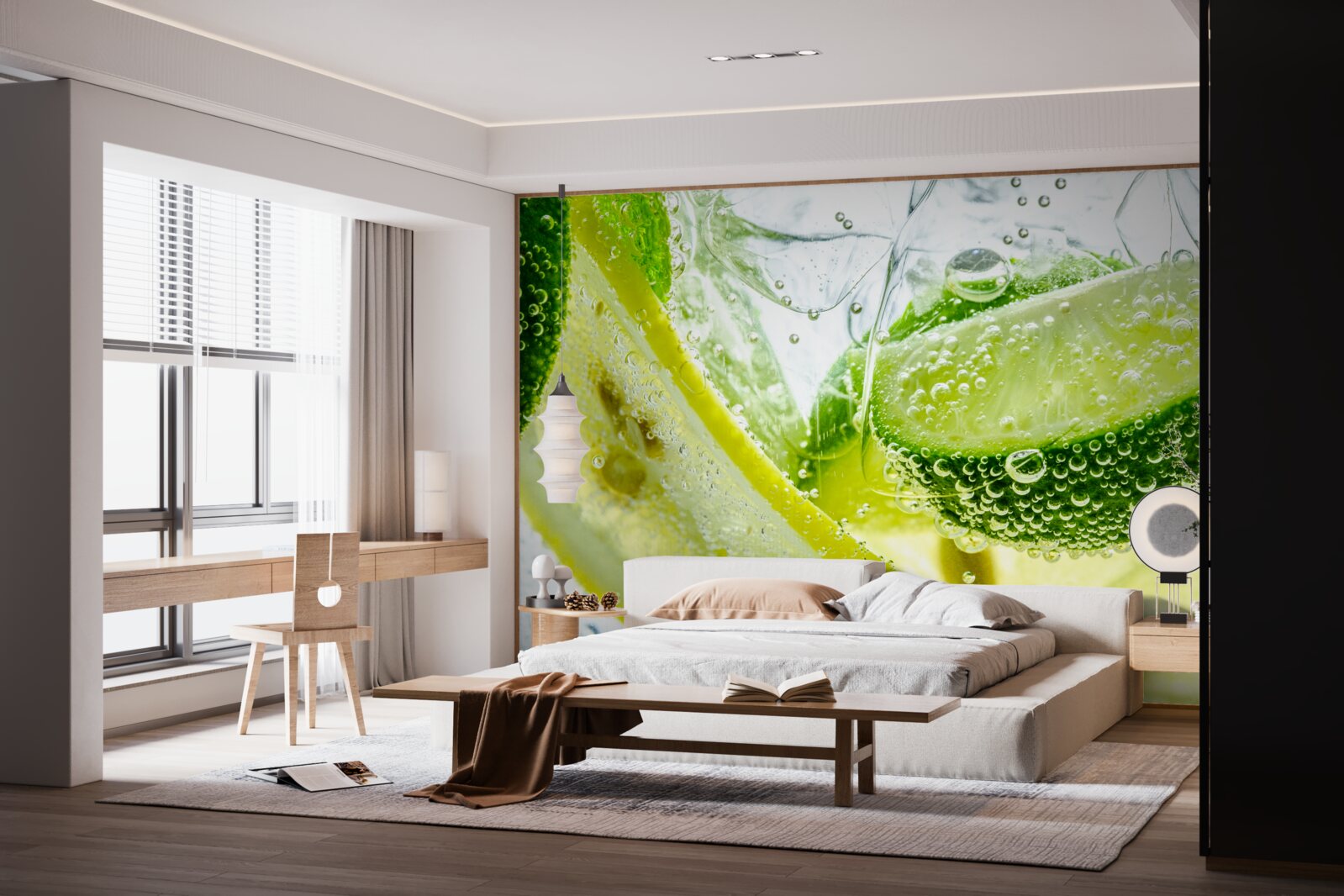 Fototapeta plátky citróna a limetky v pohári vody