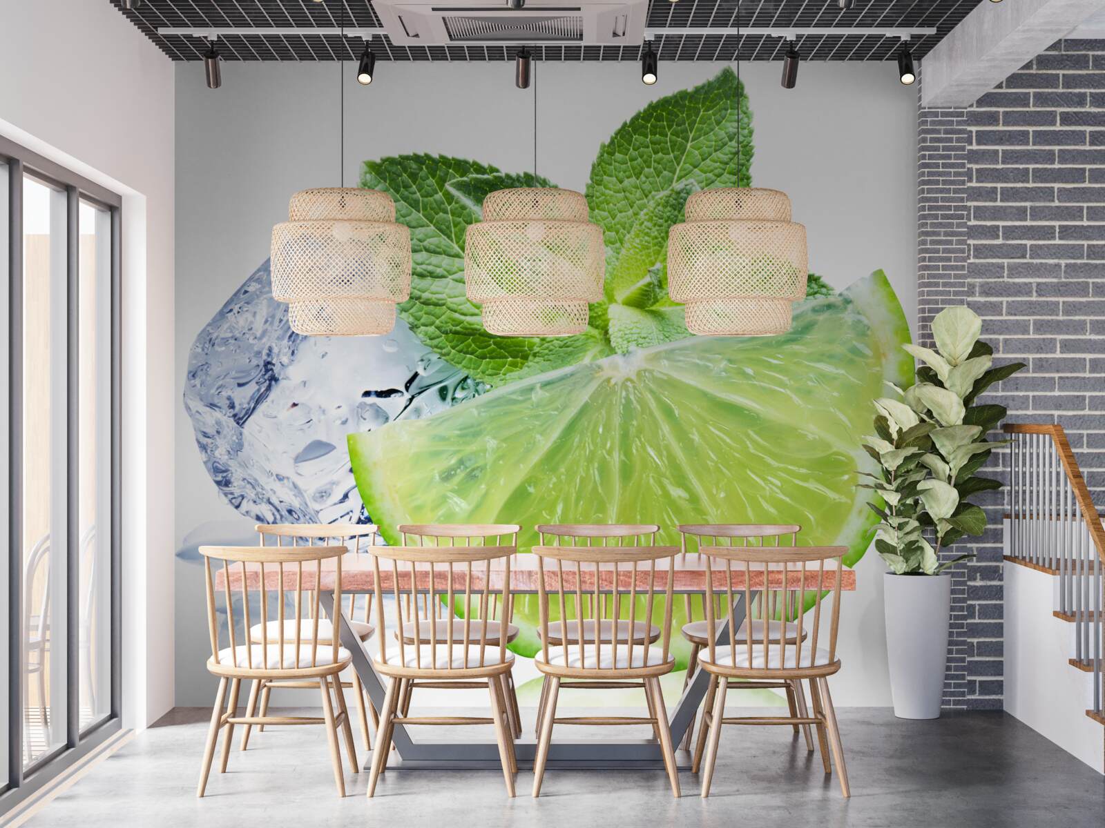 Fototapeta limetkový a matný koktail