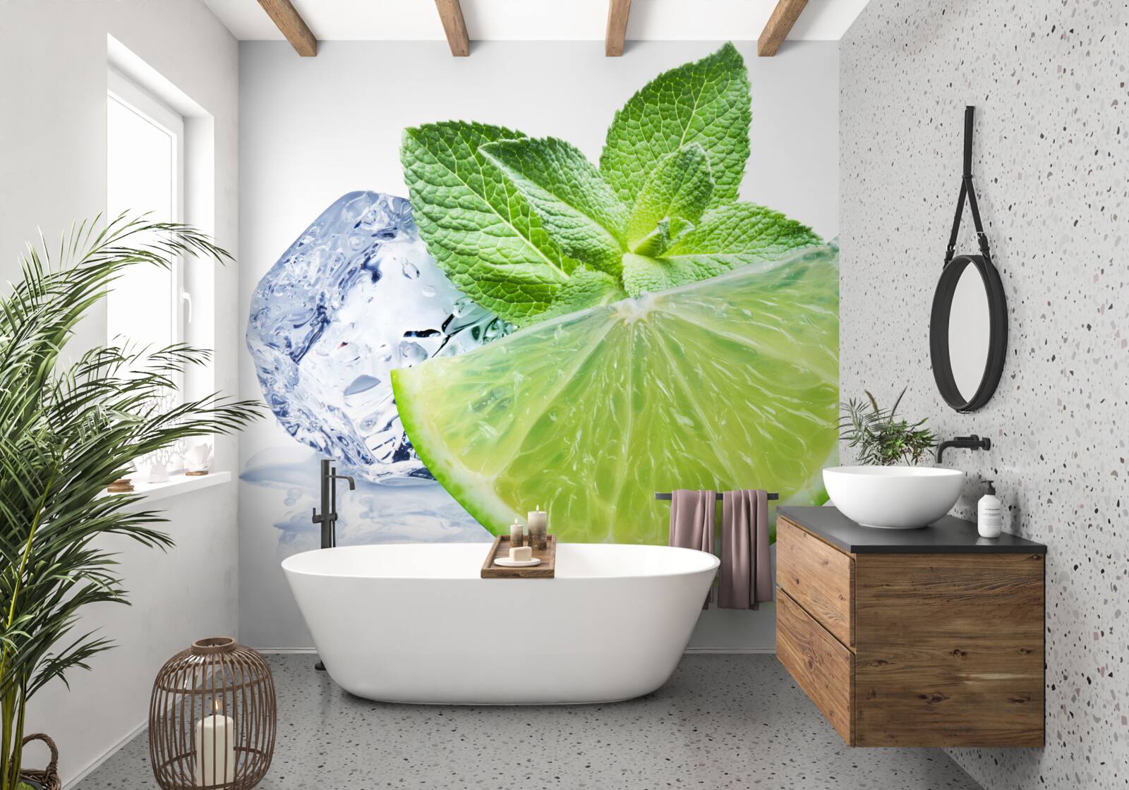 Fototapeta limetkový a matný koktail