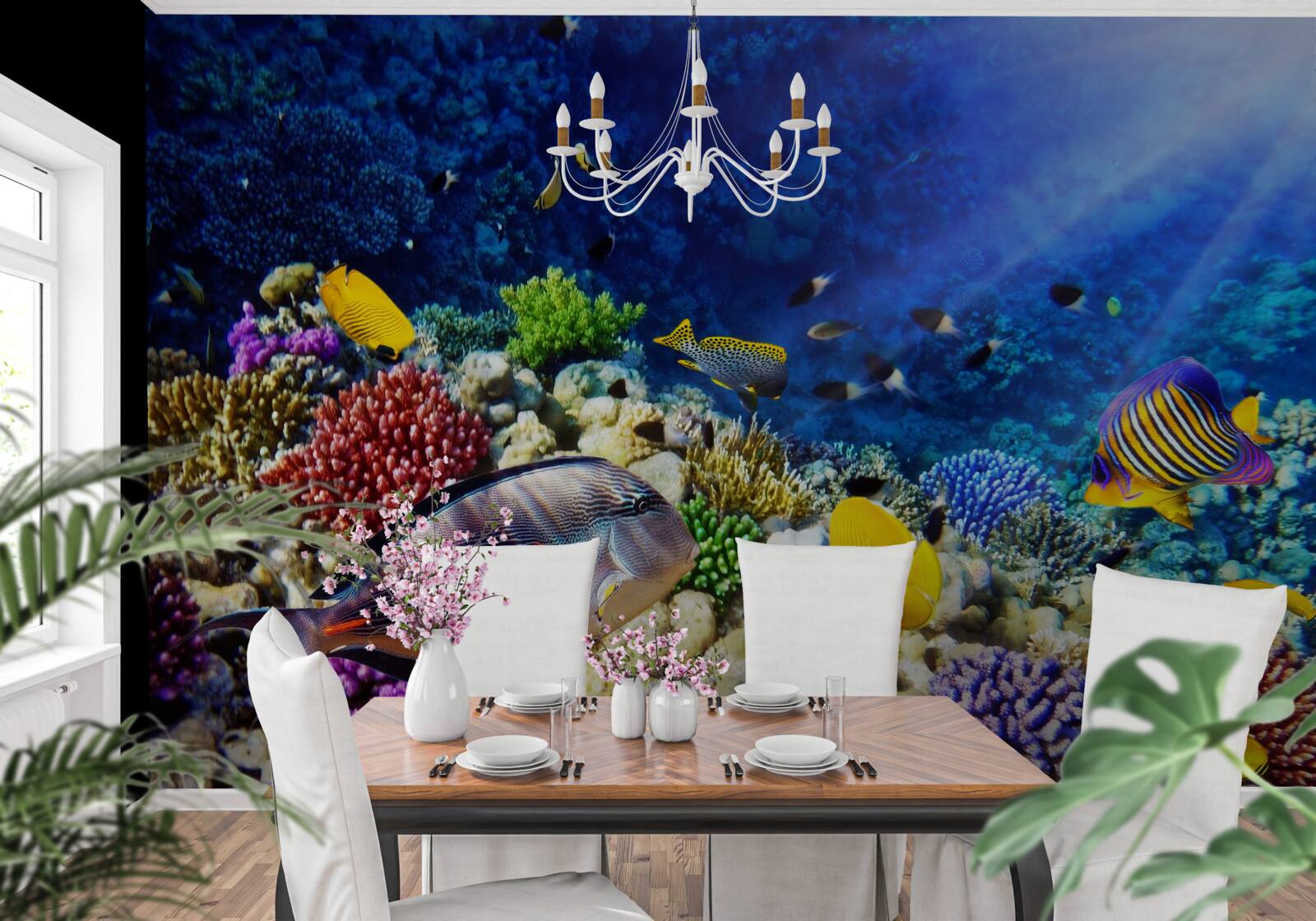 Fototapeta morské útvary pod slnečnými lúčmi