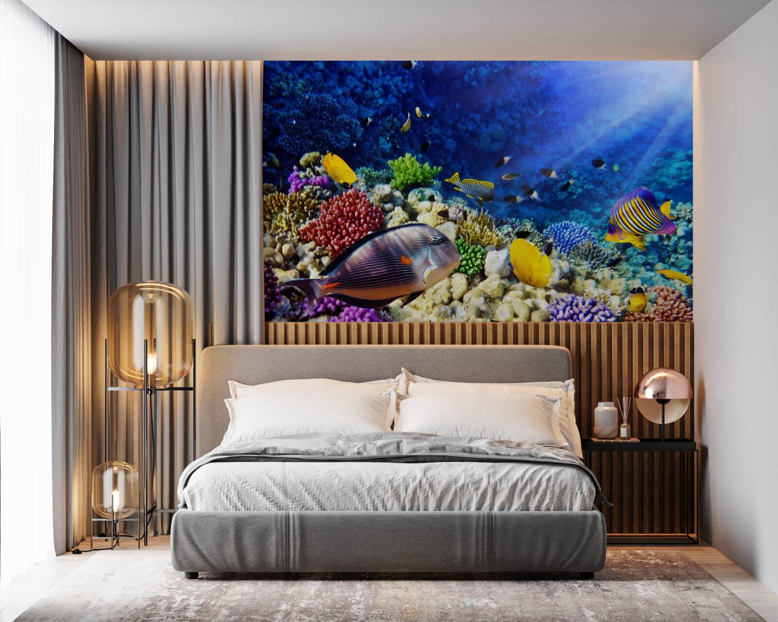 Fototapeta morské útvary pod slnečnými lúčmi