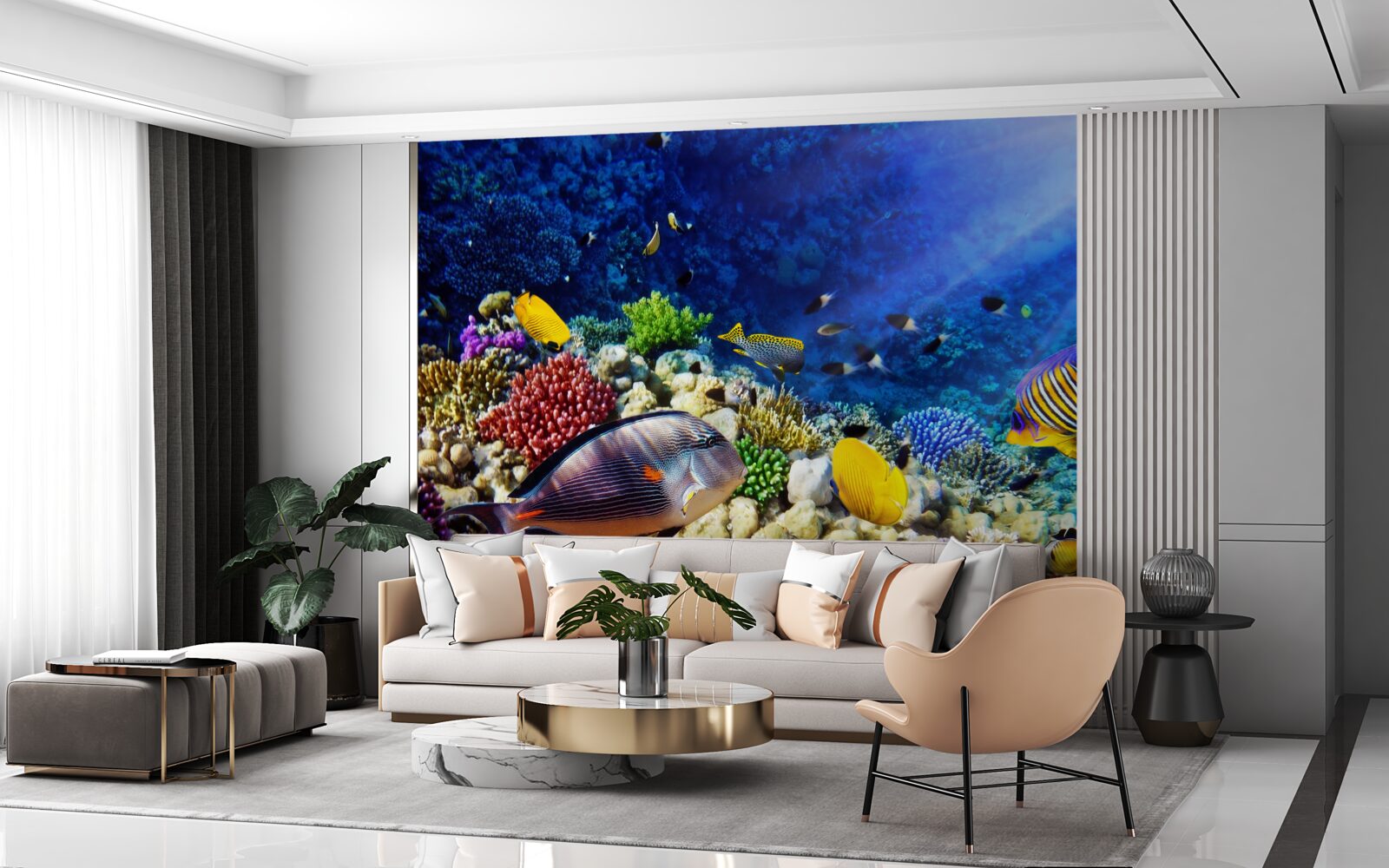 Fototapeta morské útvary pod slnečnými lúčmi