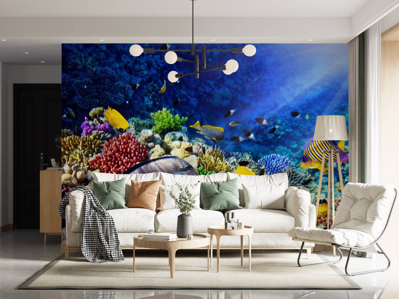 Fototapeta morské útvary pod slnečnými lúčmi