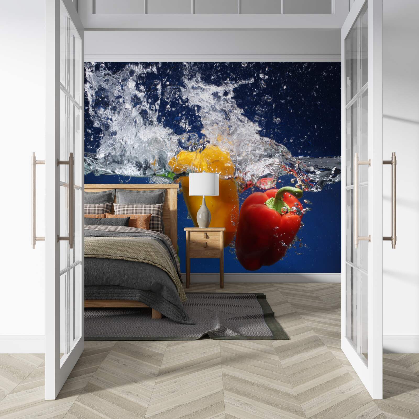 Fototapeta papriky pod tečúcou vodou