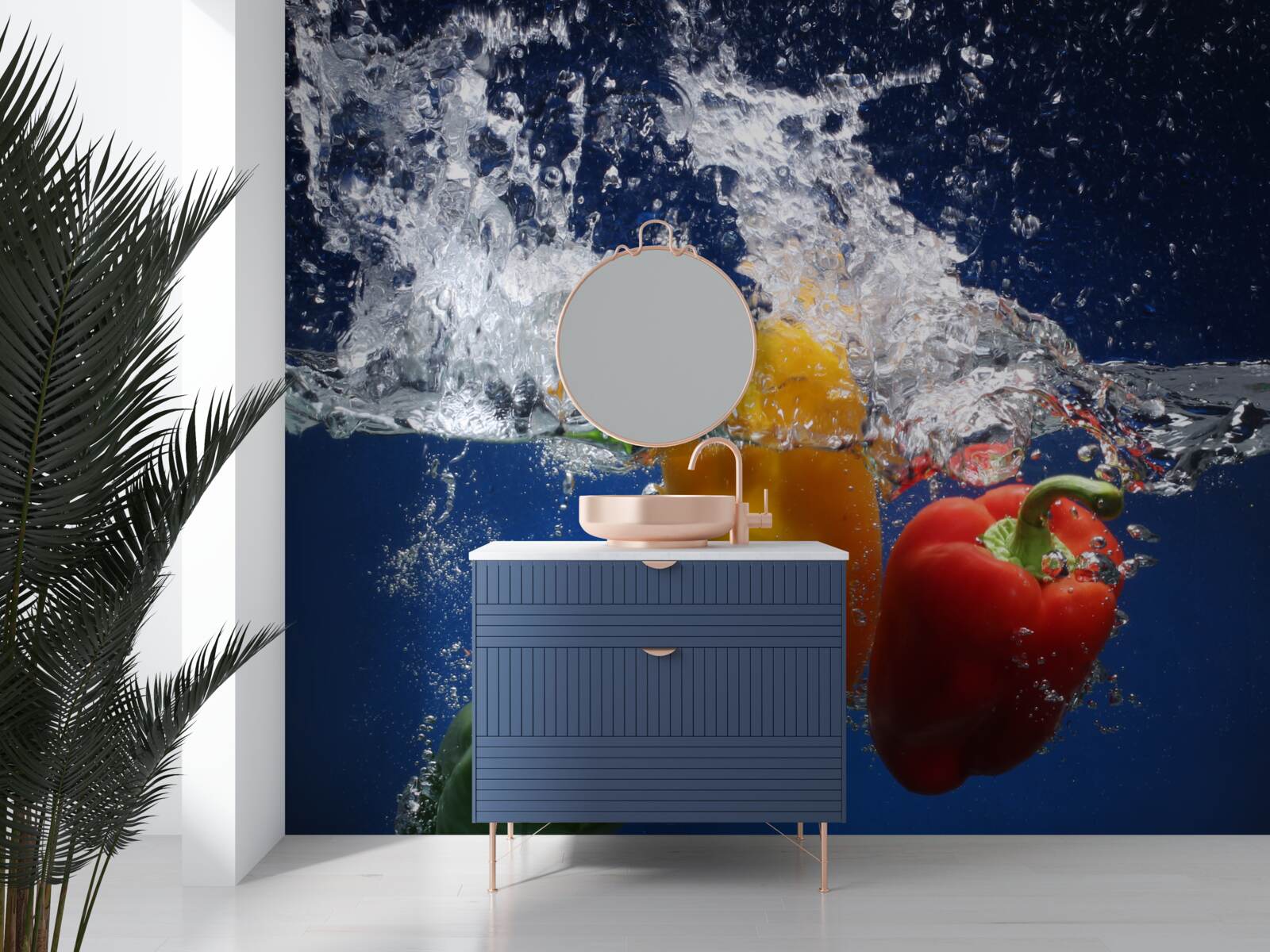 Fototapeta papriky pod tečúcou vodou