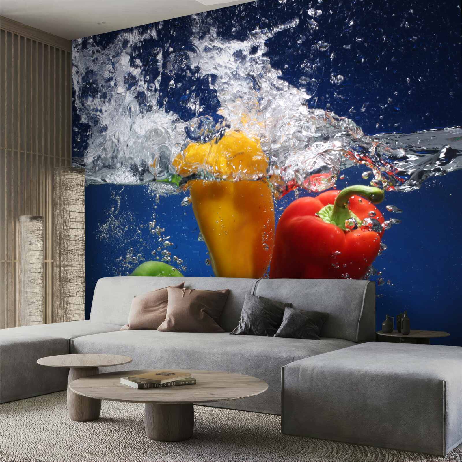 Fototapeta papriky pod tečúcou vodou