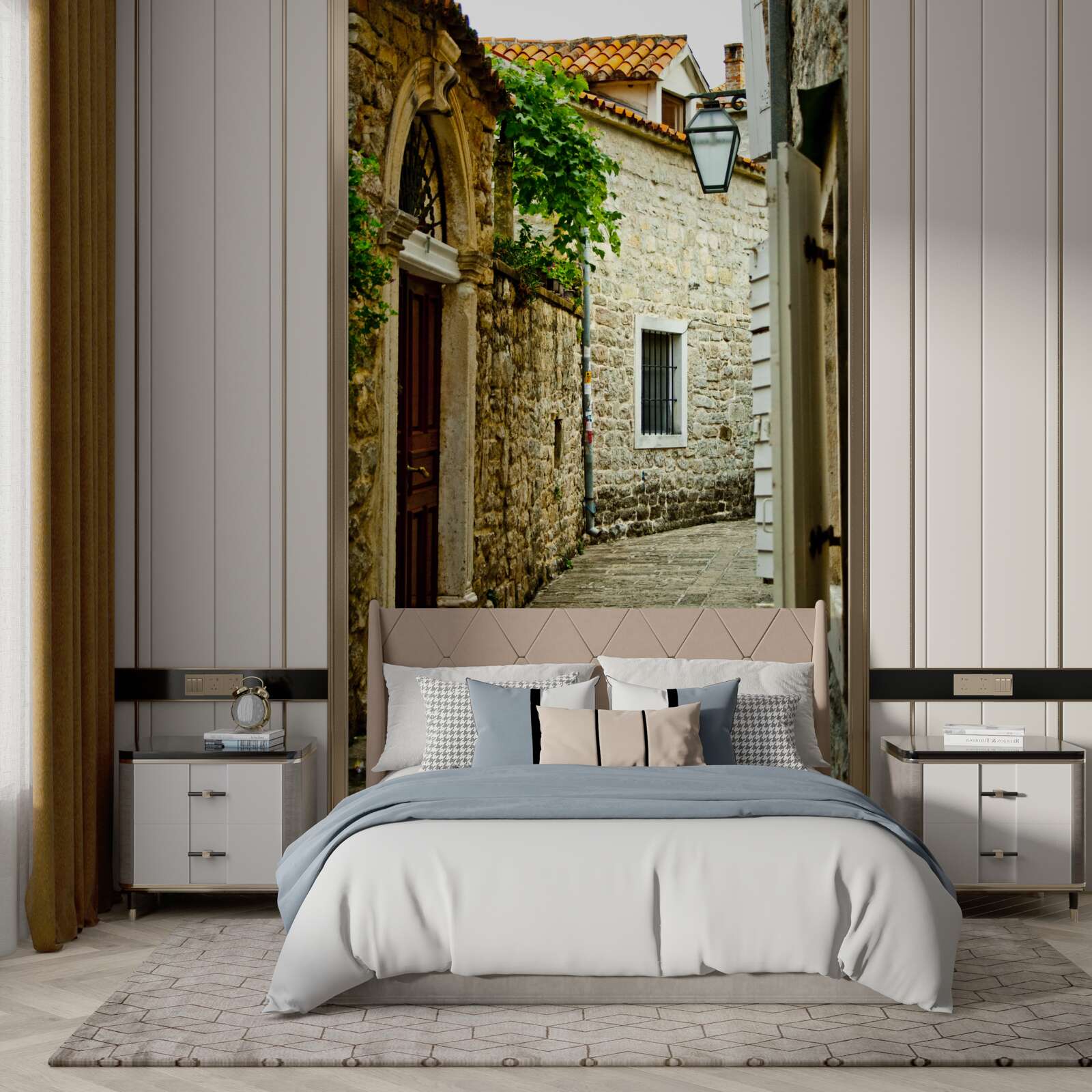 Fototapeta v lete stará ulica dláždená kameňom