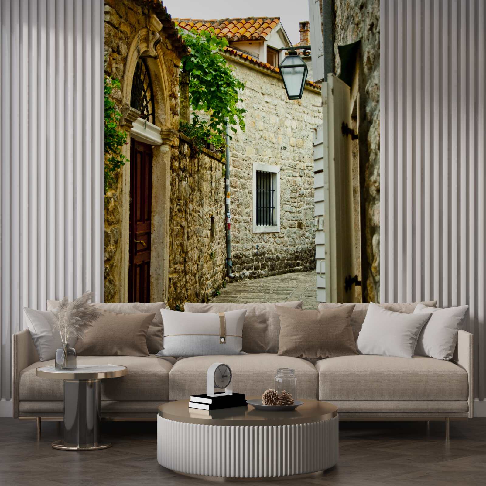 Fototapeta v lete stará ulica dláždená kameňom