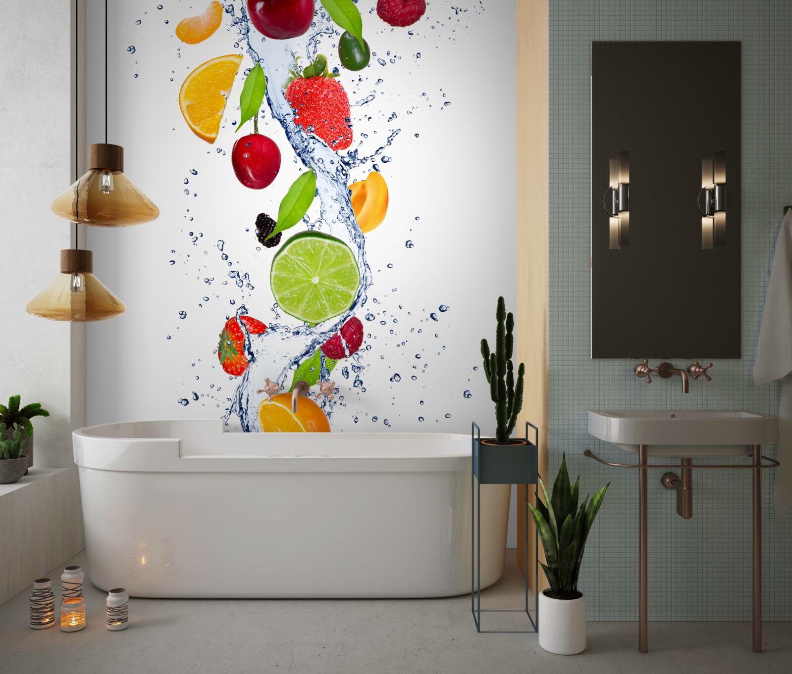 Fototapeta voda a ovocný nápoj