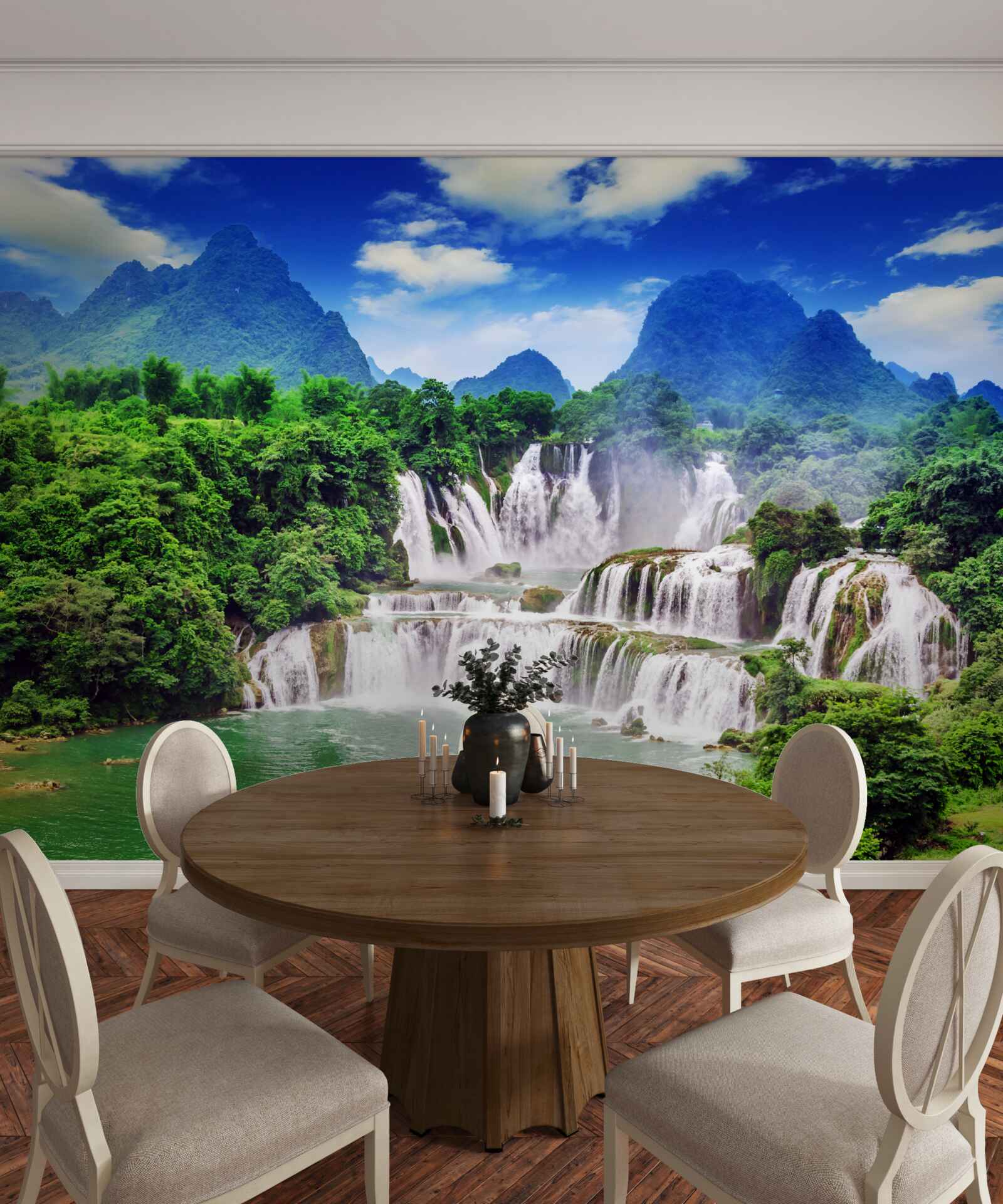 Fototapeta nádherný kaskádový voda na letné popoludnie