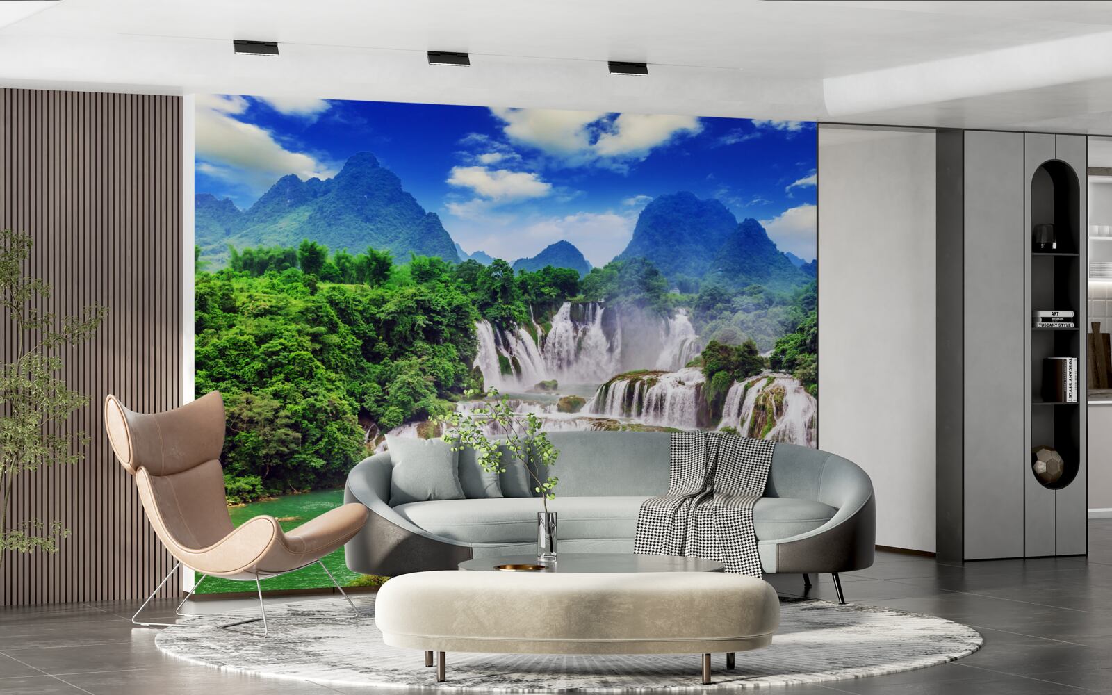 Fototapeta nádherný kaskádový voda na letné popoludnie