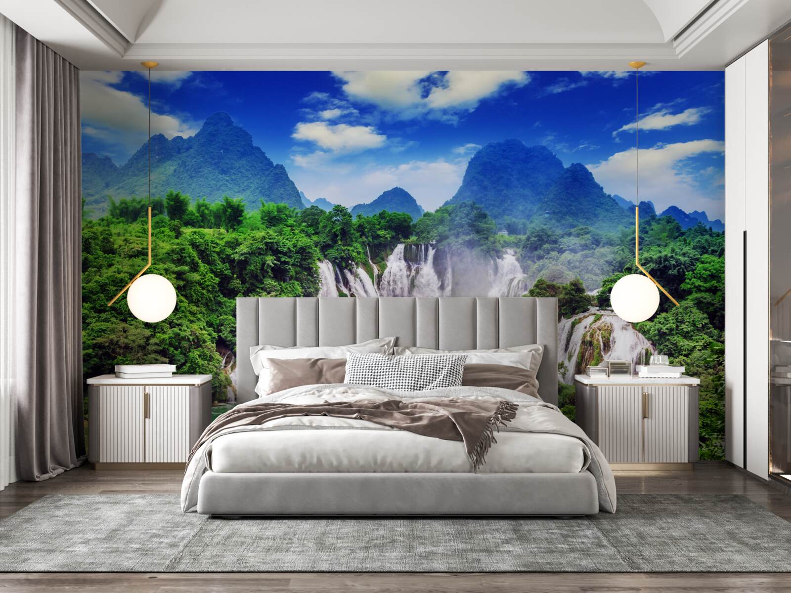 Fototapeta nádherný kaskádový voda na letné popoludnie