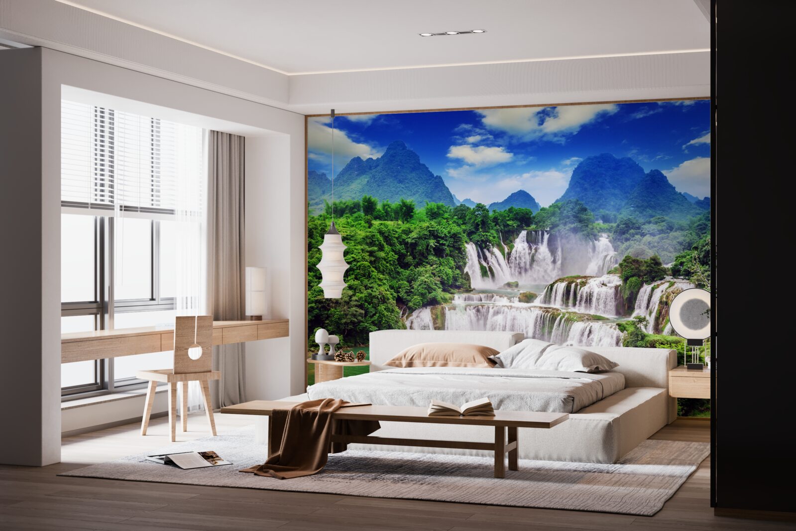 Fototapeta nádherný kaskádový voda na letné popoludnie