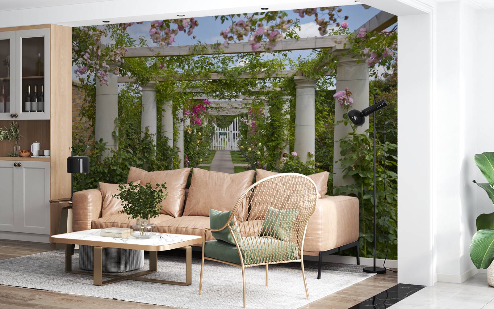 Fototapeta zeleniny v kamenných oblúkoch